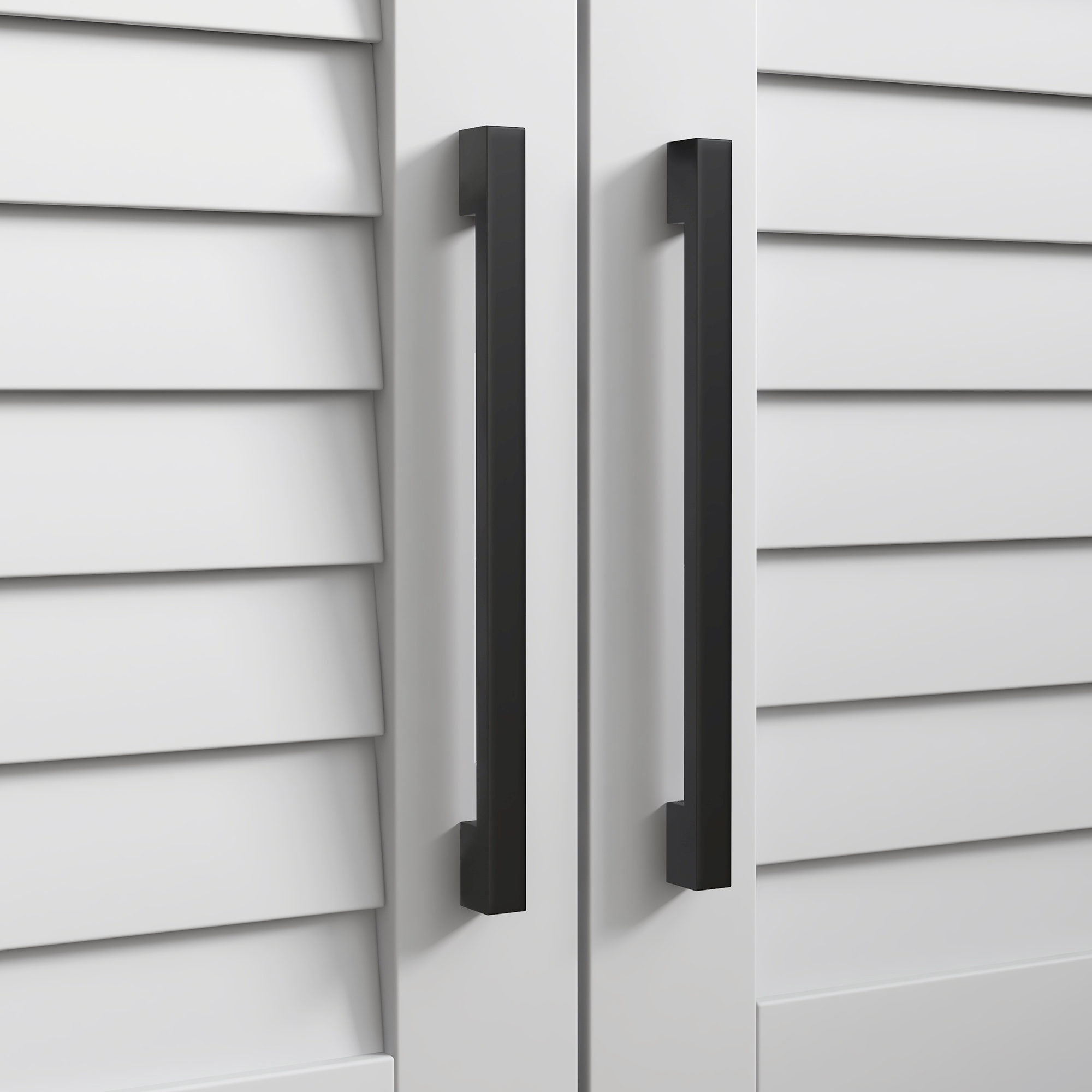 Shoe Storage Bench with Shutter Doors, White, photo 4 of 5