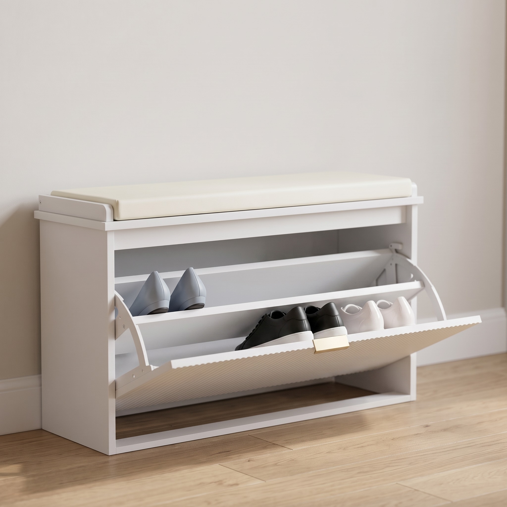 Shoe Storage Bench with Flip Drawer, 31.5 in, photo 1 of 6