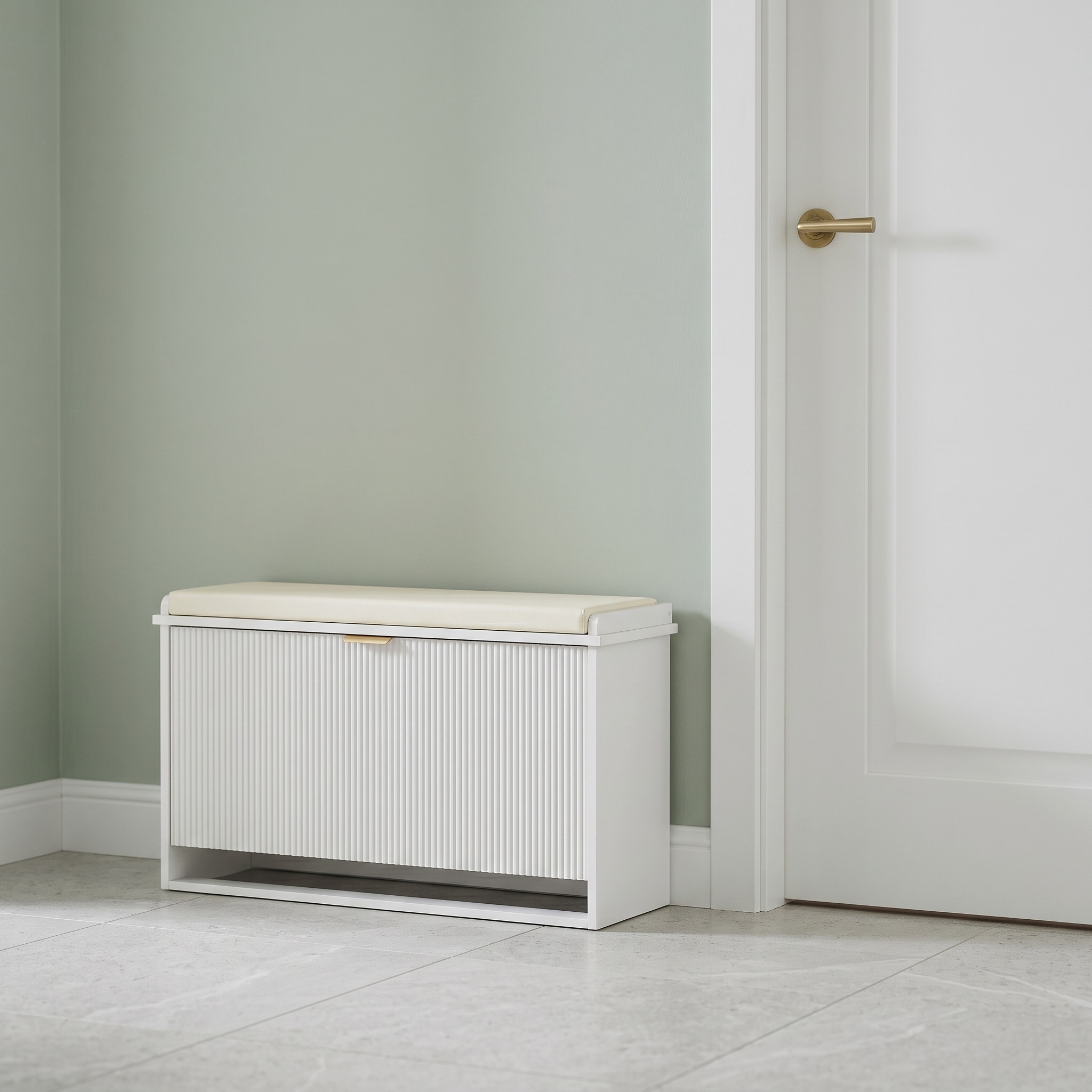 Shoe Storage Bench with Flip Drawer, 31.5 in, photo 3 of 6