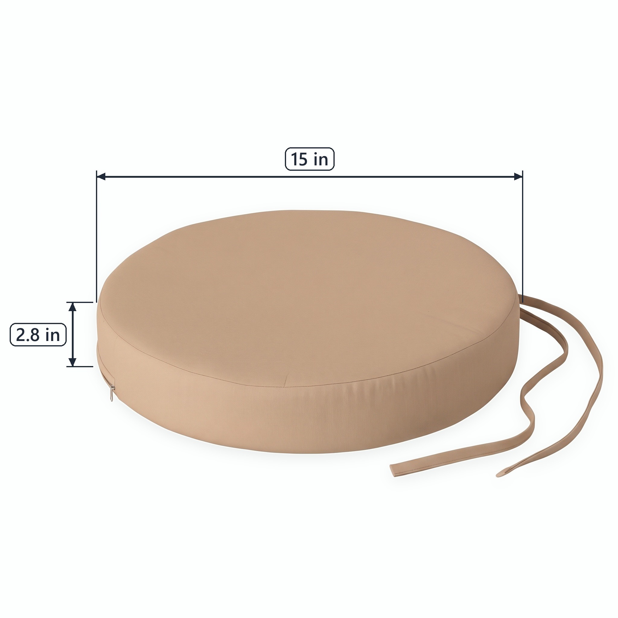 Round Chair Cushions, 15 in, Set of 4, photo 2 of 10