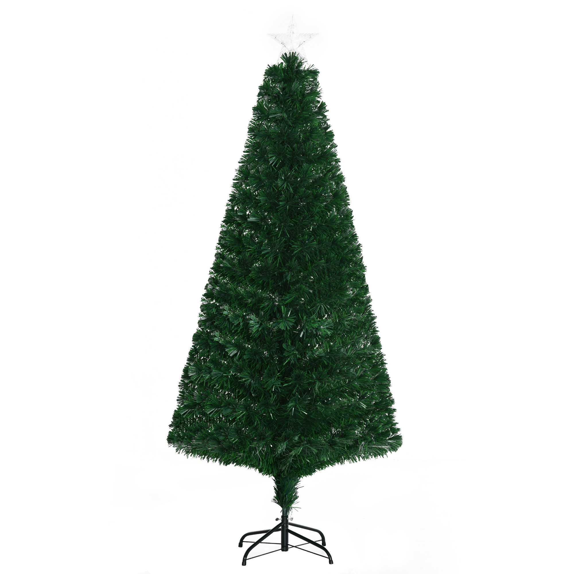 6 ft Christmas Tree with Fiber Optic Lights, Green, photo 4 of 5