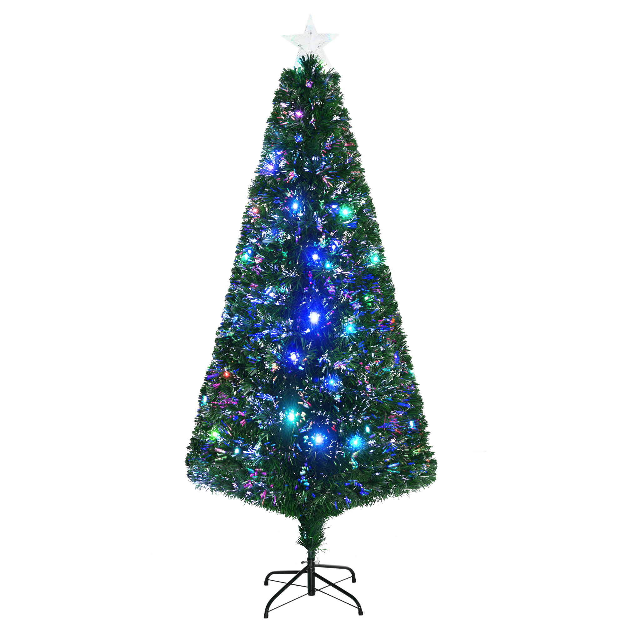 6 ft Christmas Tree with Fiber Optic Lights, Green, photo 3 of 5