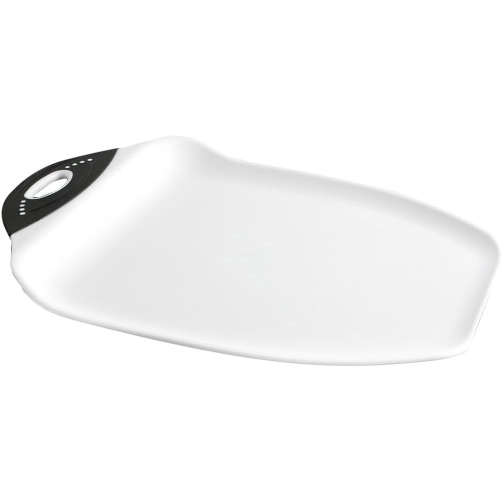 Scoop Cutting Board with Curved Sides and Grip Handle — 9.5 x 13 in, White and Black, photo 6 of 6