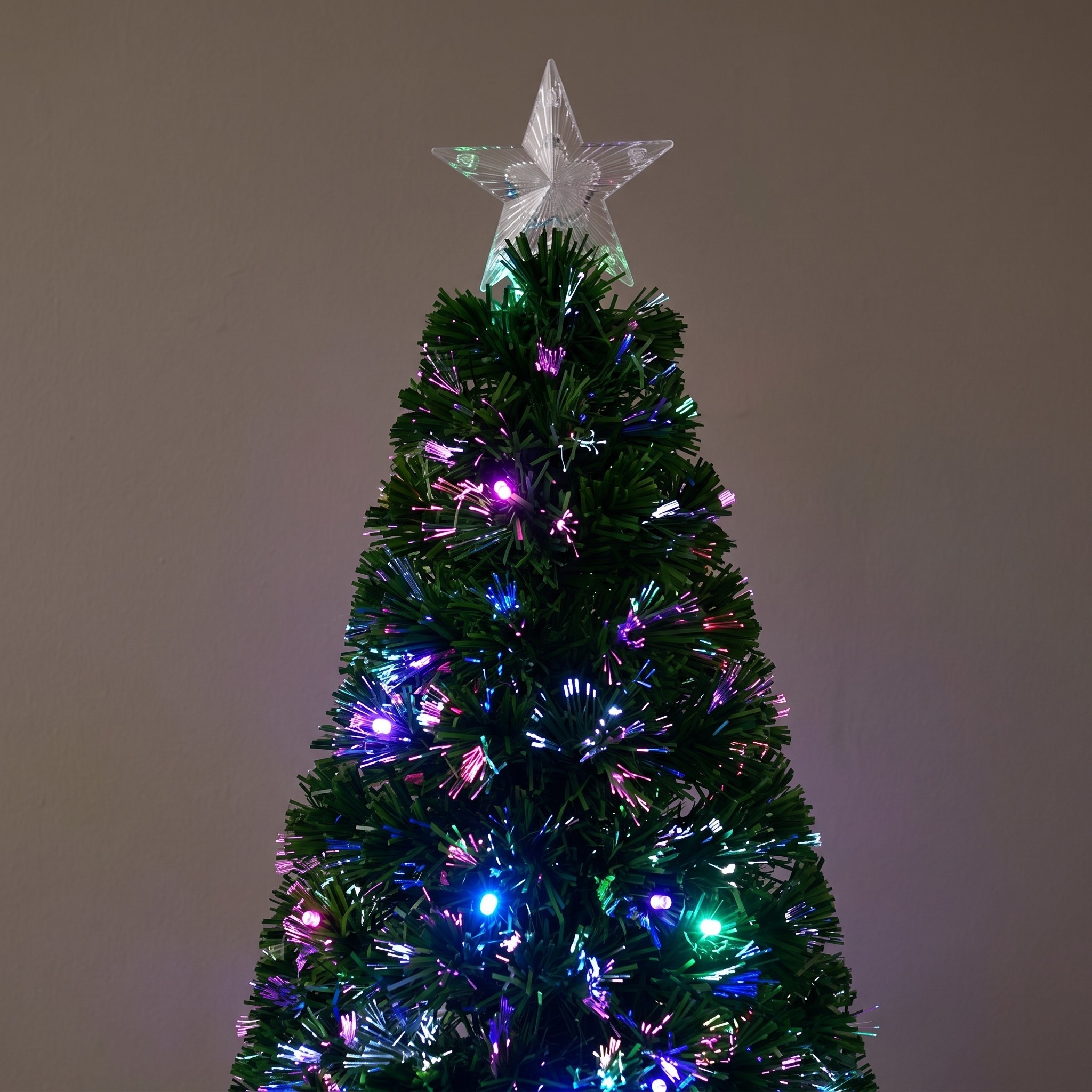 6 ft Christmas Tree with Fiber Optic Lights, Green, photo 2 of 5