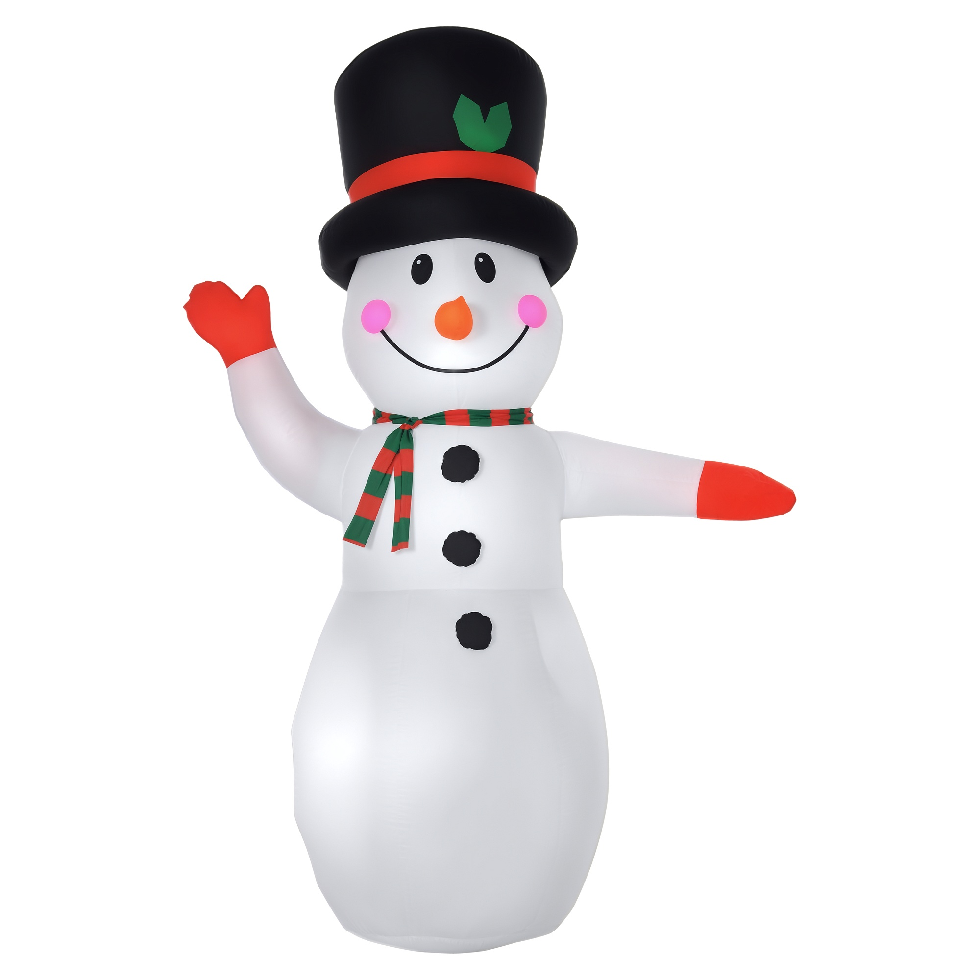 8 ft Inflatable Snowman with LED Lights, White, photo 3 of 5