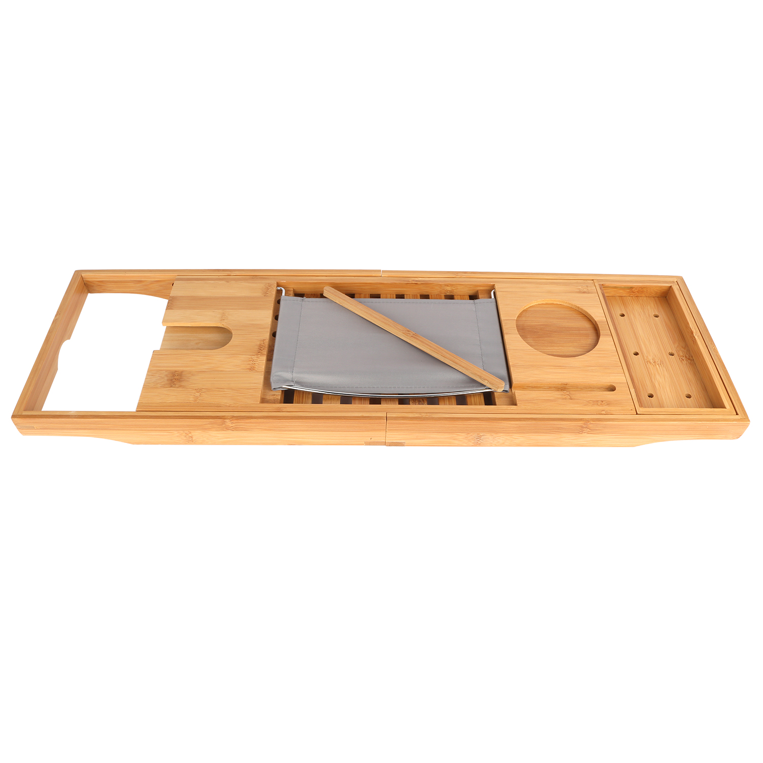 Extendable Bathtub Caddy with Book Rest, Bamboo, photo 5 of 5