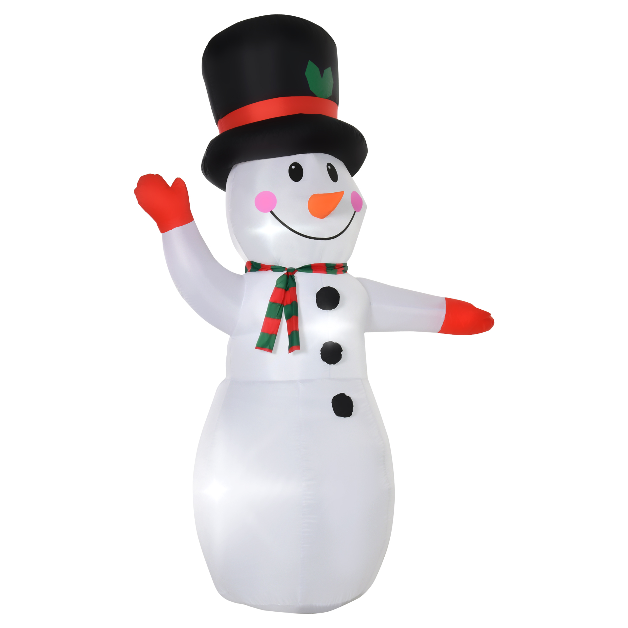 8 ft Inflatable Snowman with LED Lights, White, photo 4 of 5
