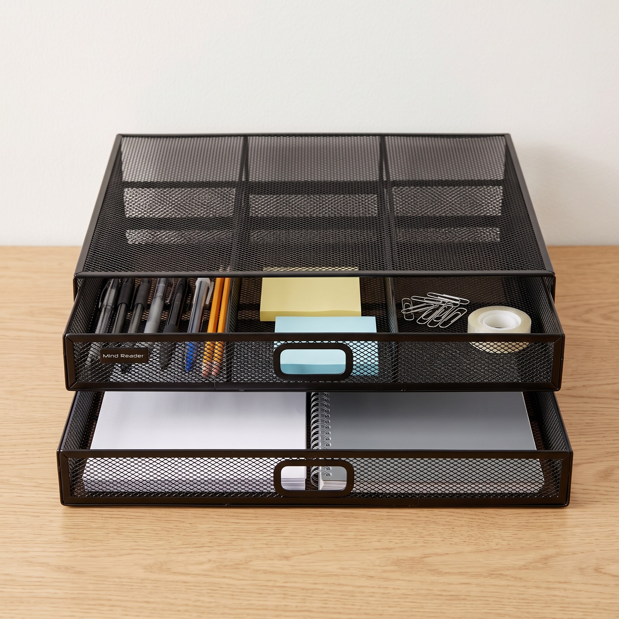 Monitor Stand with Two Mesh Storage Drawers, photo 2 of 5