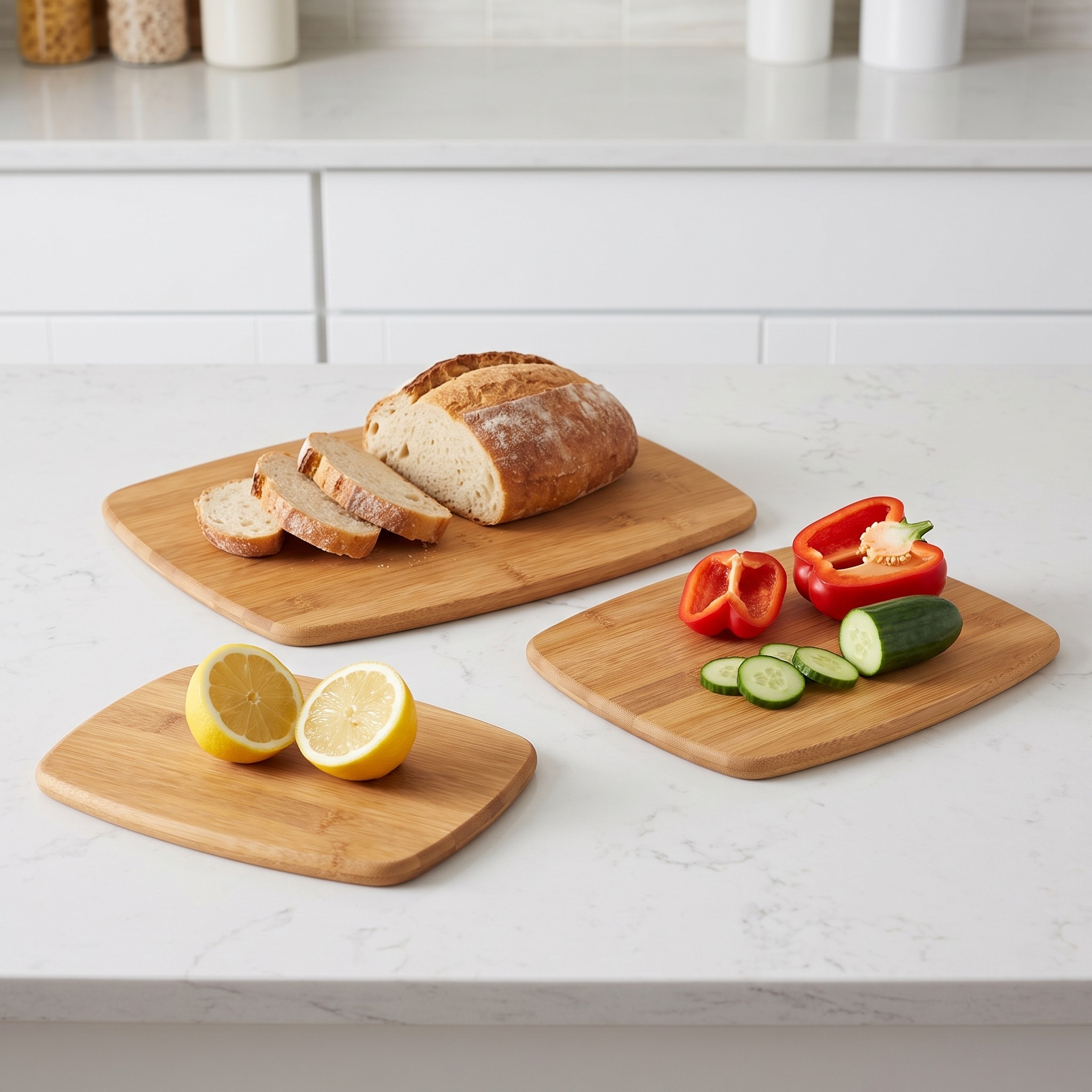 Bamboo Cutting Boards with Reversible Sides, Set of 3, photo 1 of 5