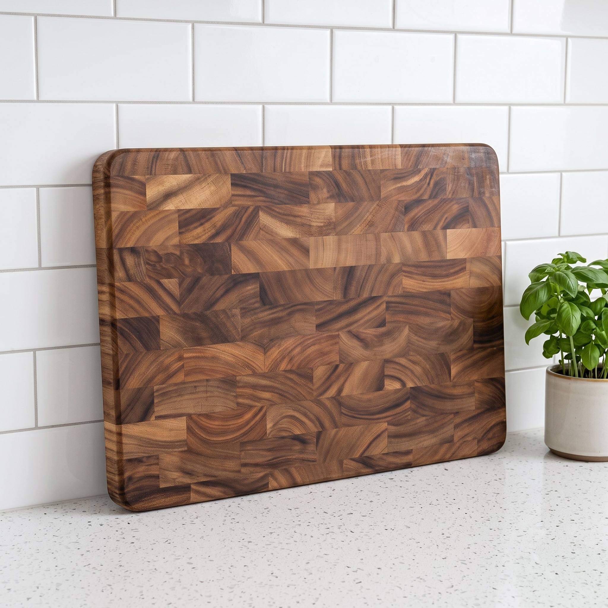 End-Grain Cutting Board with Acacia Wood, photo 2 of 7