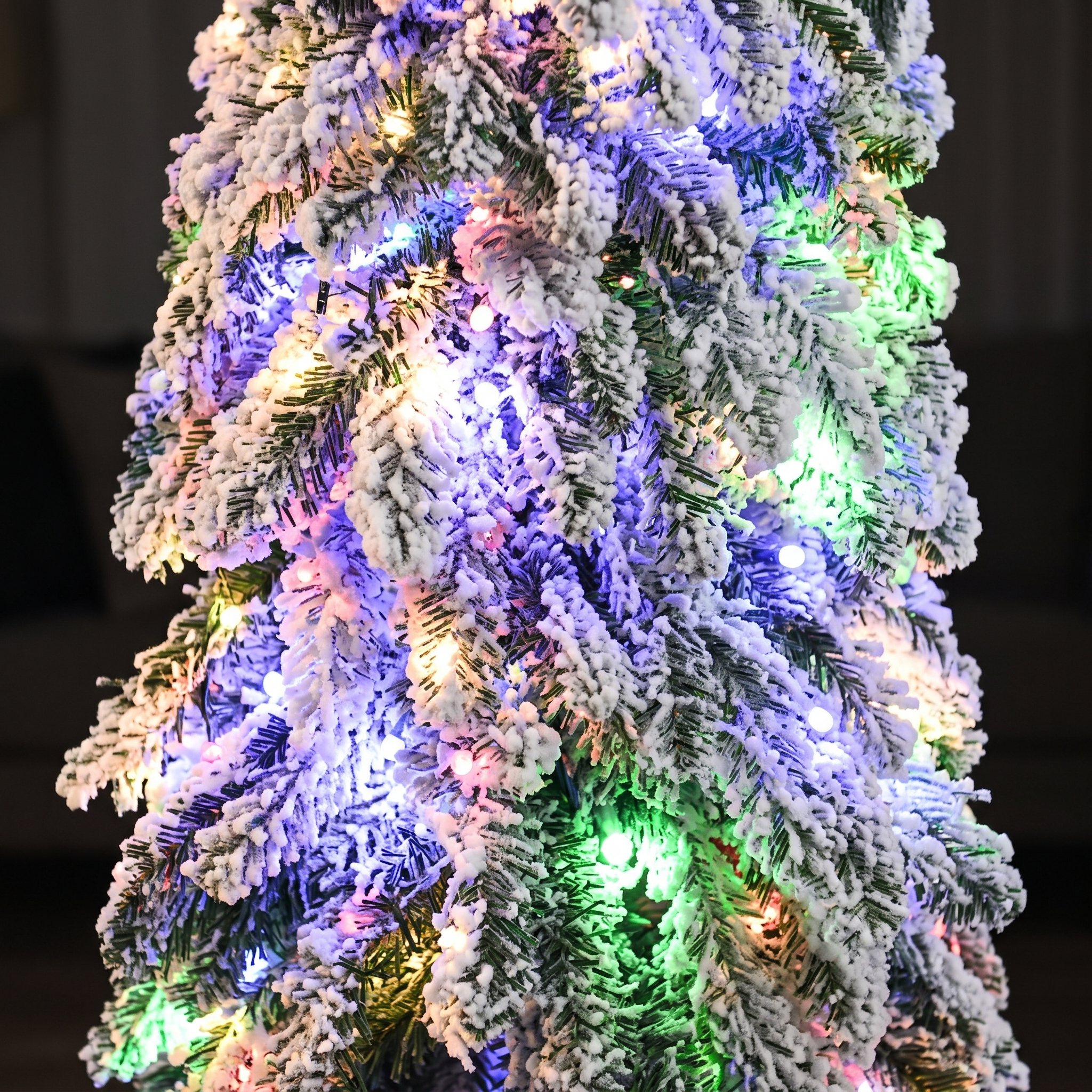 Slim Christmas Tree with Flocking and Dual-Color LEDs, photo 2 of 7