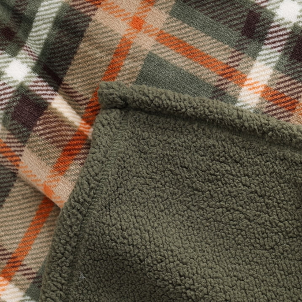 Throw Blanket with Reversible Plush and Sherpa, photo 4 of 10