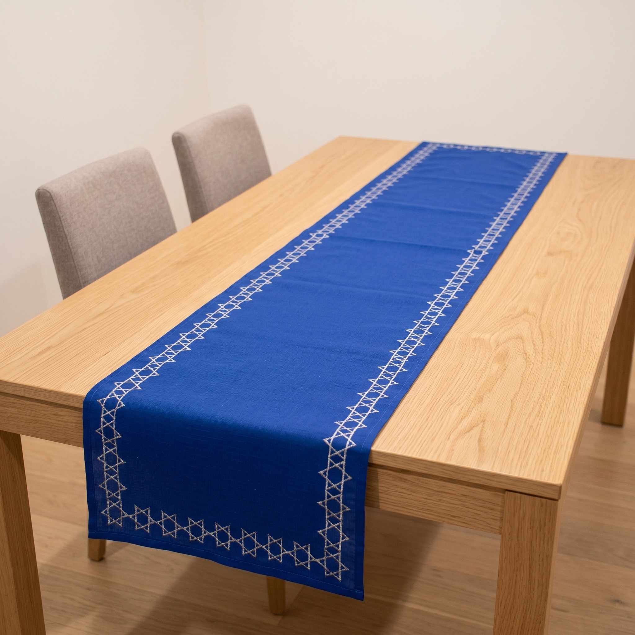 Table Runner with Embroidered Stars of David, photo 4 of 5