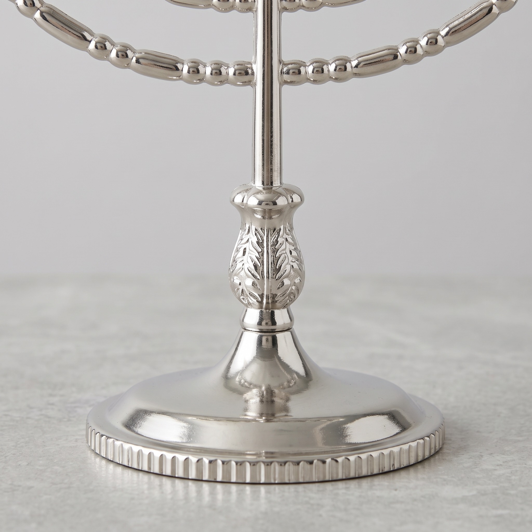 Hanukkah Menorah with Star Detail, Silvertone, photo 5 of 5
