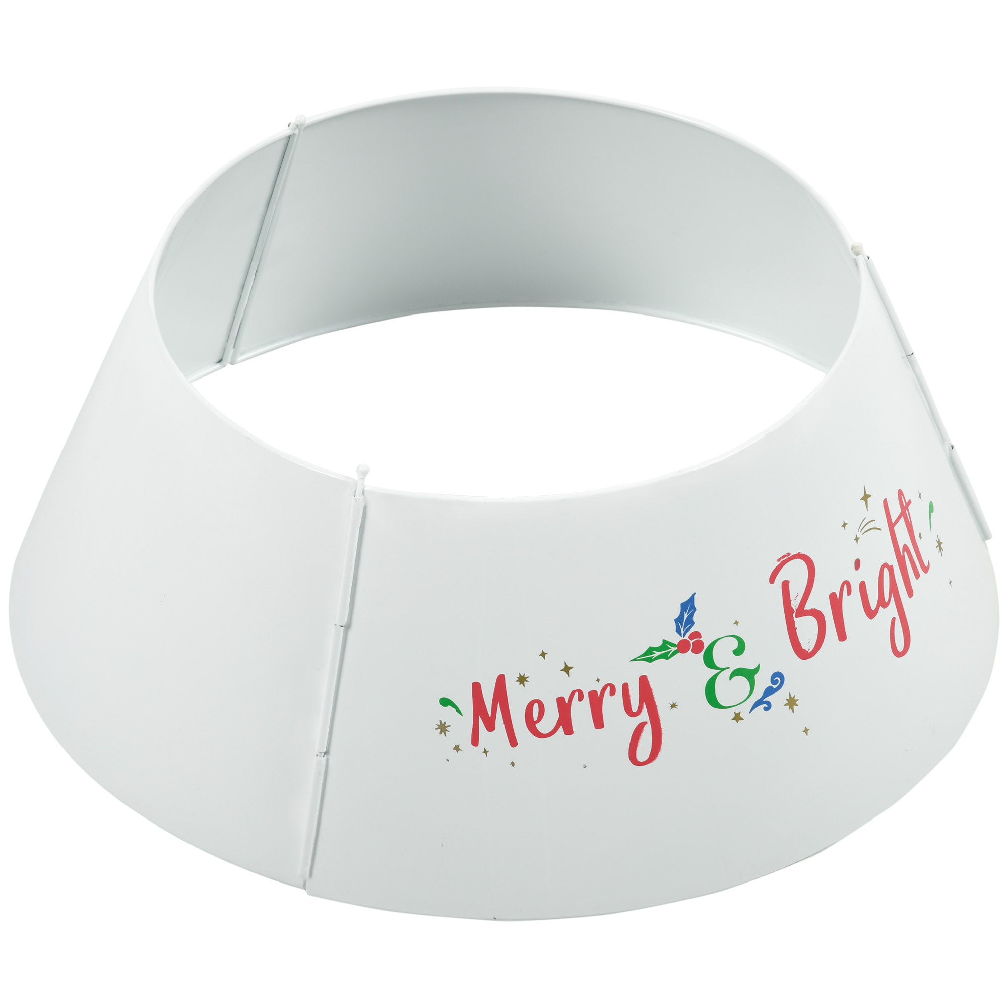 Steel Christmas Tree Collar, 26 in, Cream White, photo 3 of 5
