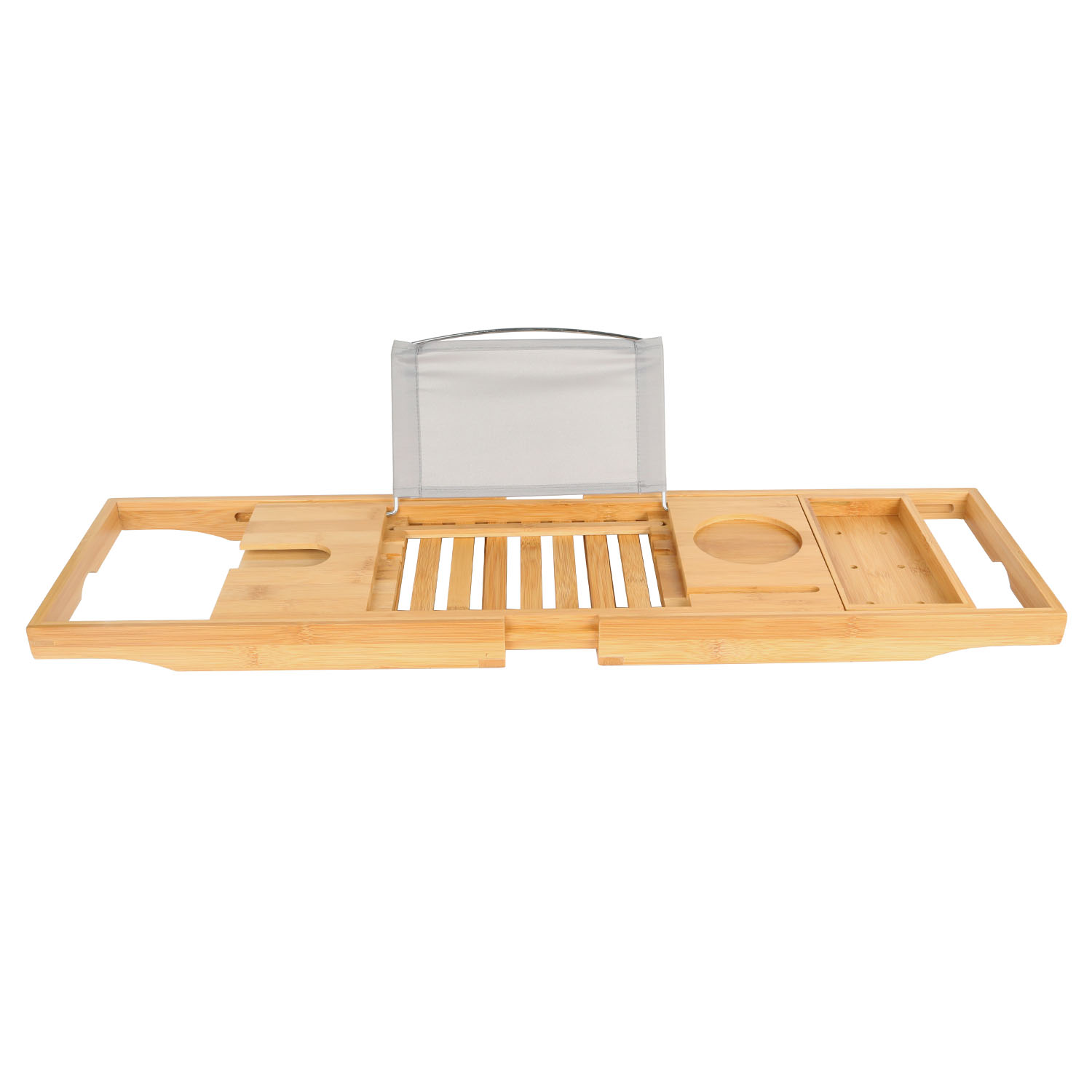 Extendable Bathtub Caddy with Book Rest, Bamboo, photo 4 of 5