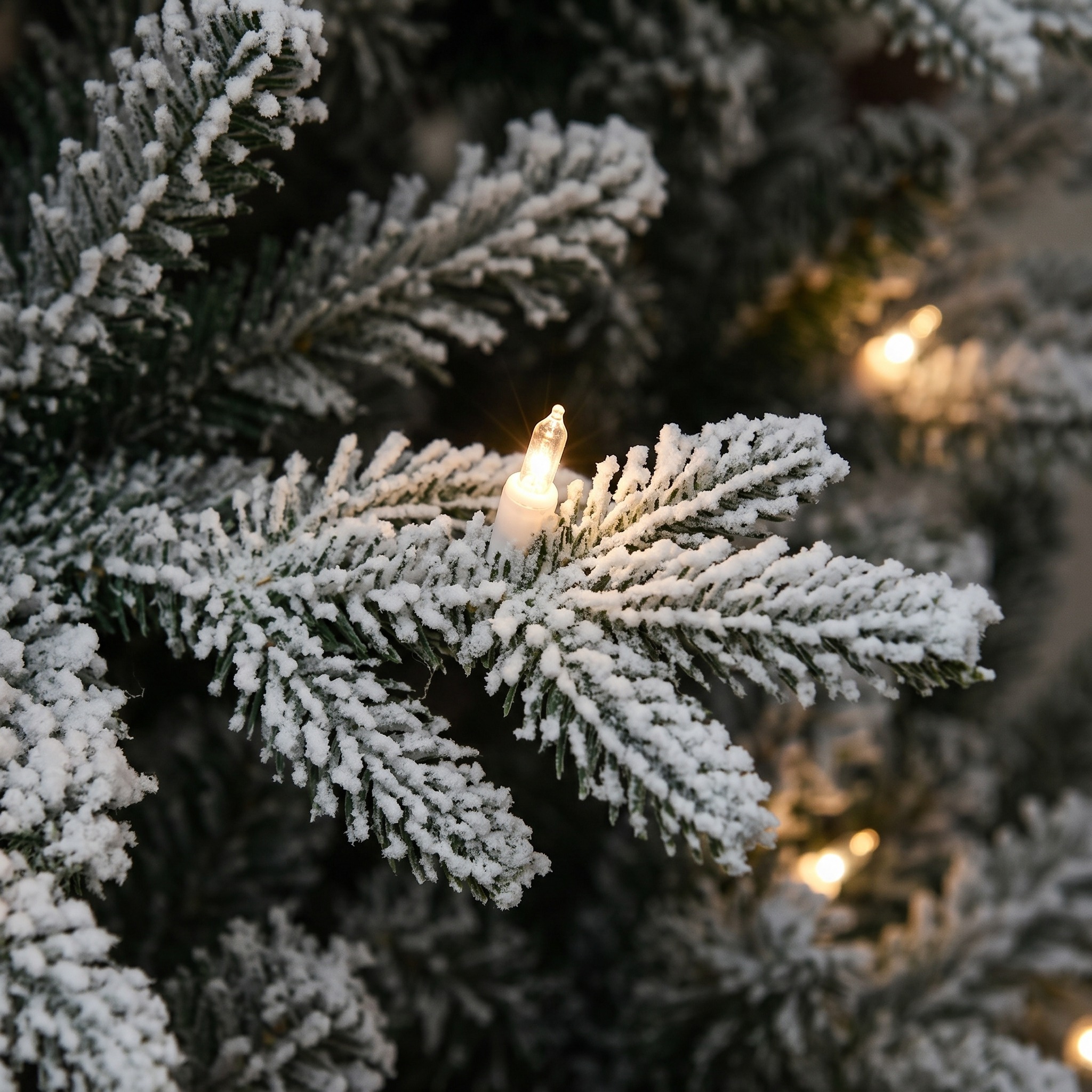 Christmas Tree with Snow Flocking and Warm Lights, photo 2 of 6