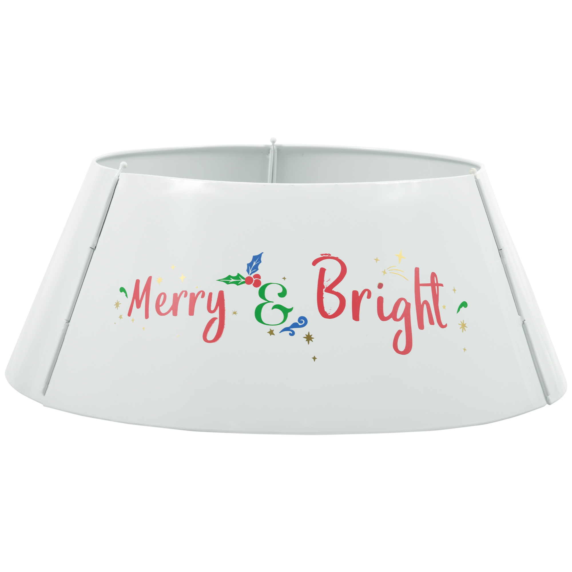 Steel Christmas Tree Collar, 26 in, Cream White, photo 4 of 5