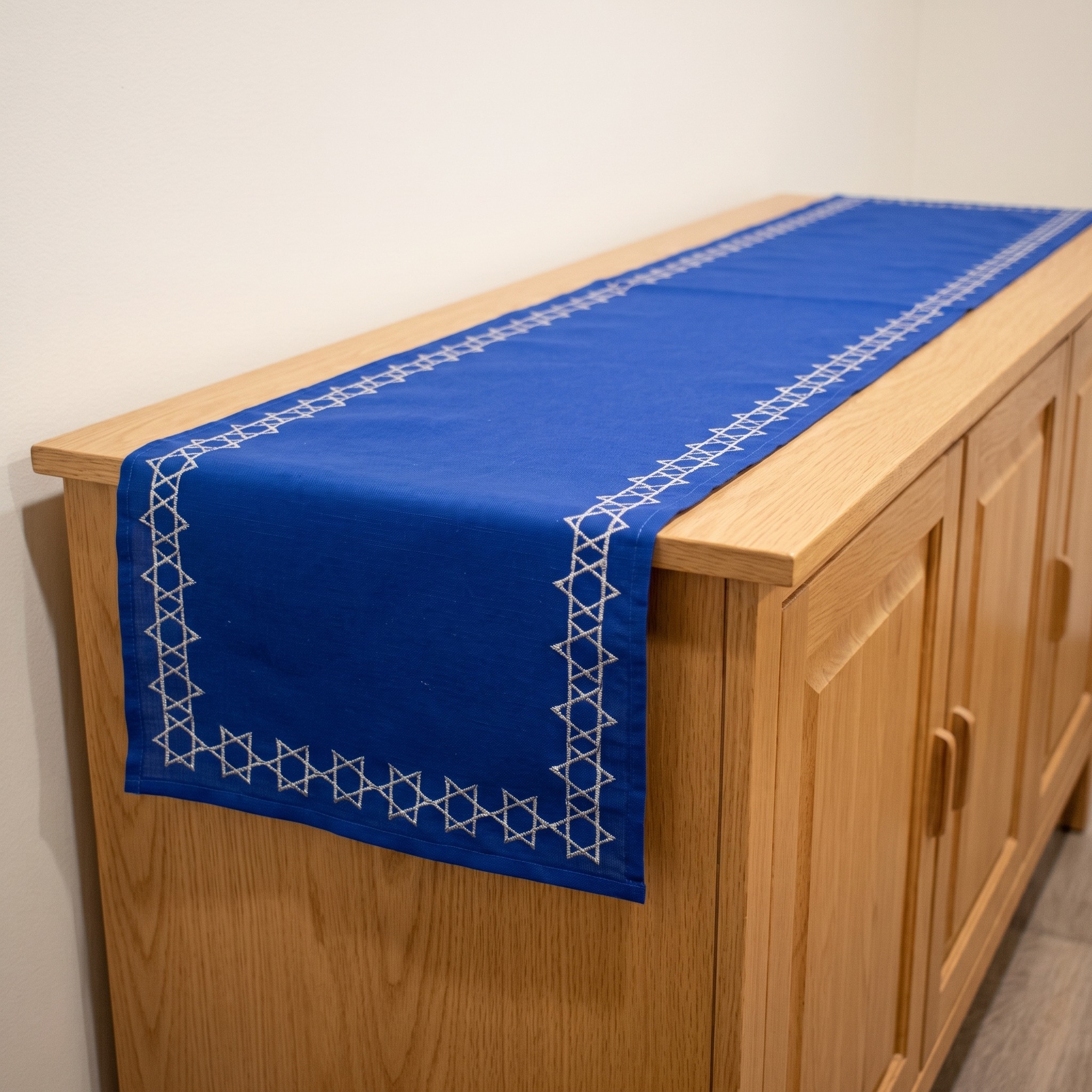Table Runner with Embroidered Stars of David, photo 5 of 5