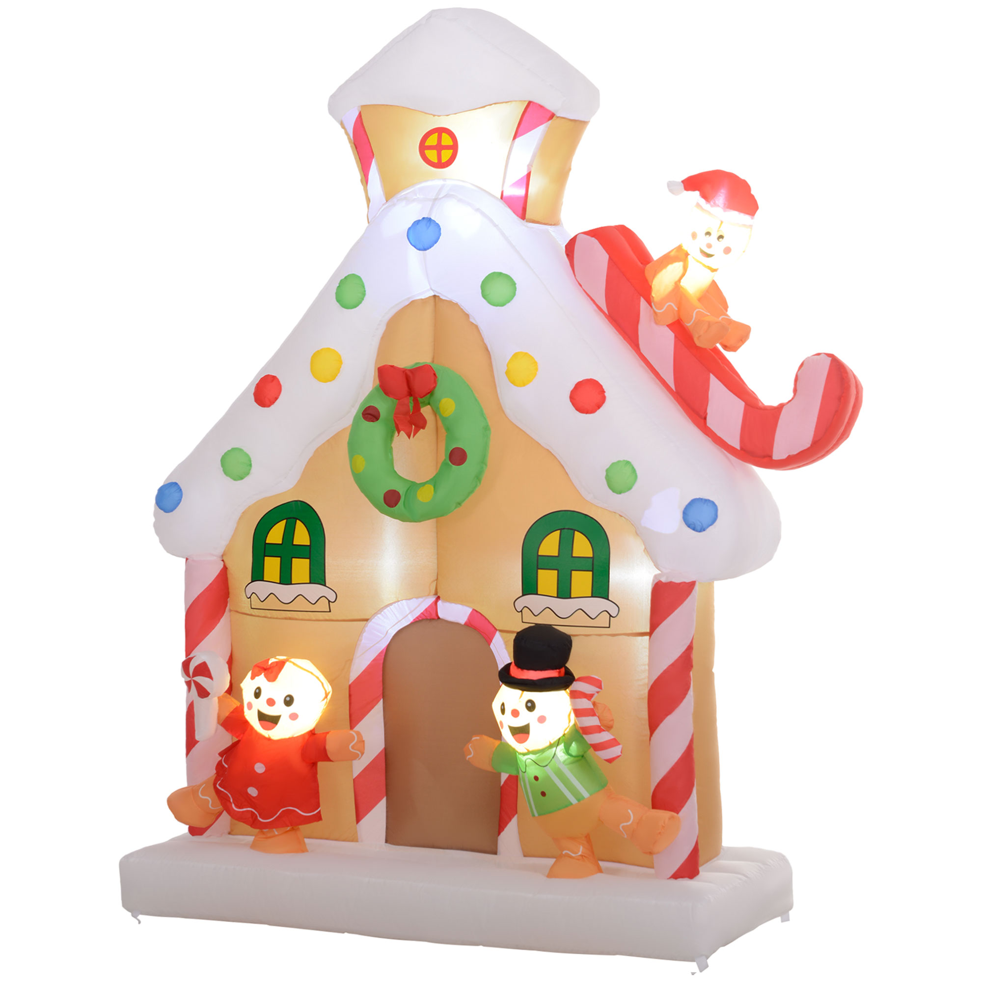 7 ft Gingerbread House Inflatable with LED Lights, photo 3 of 5
