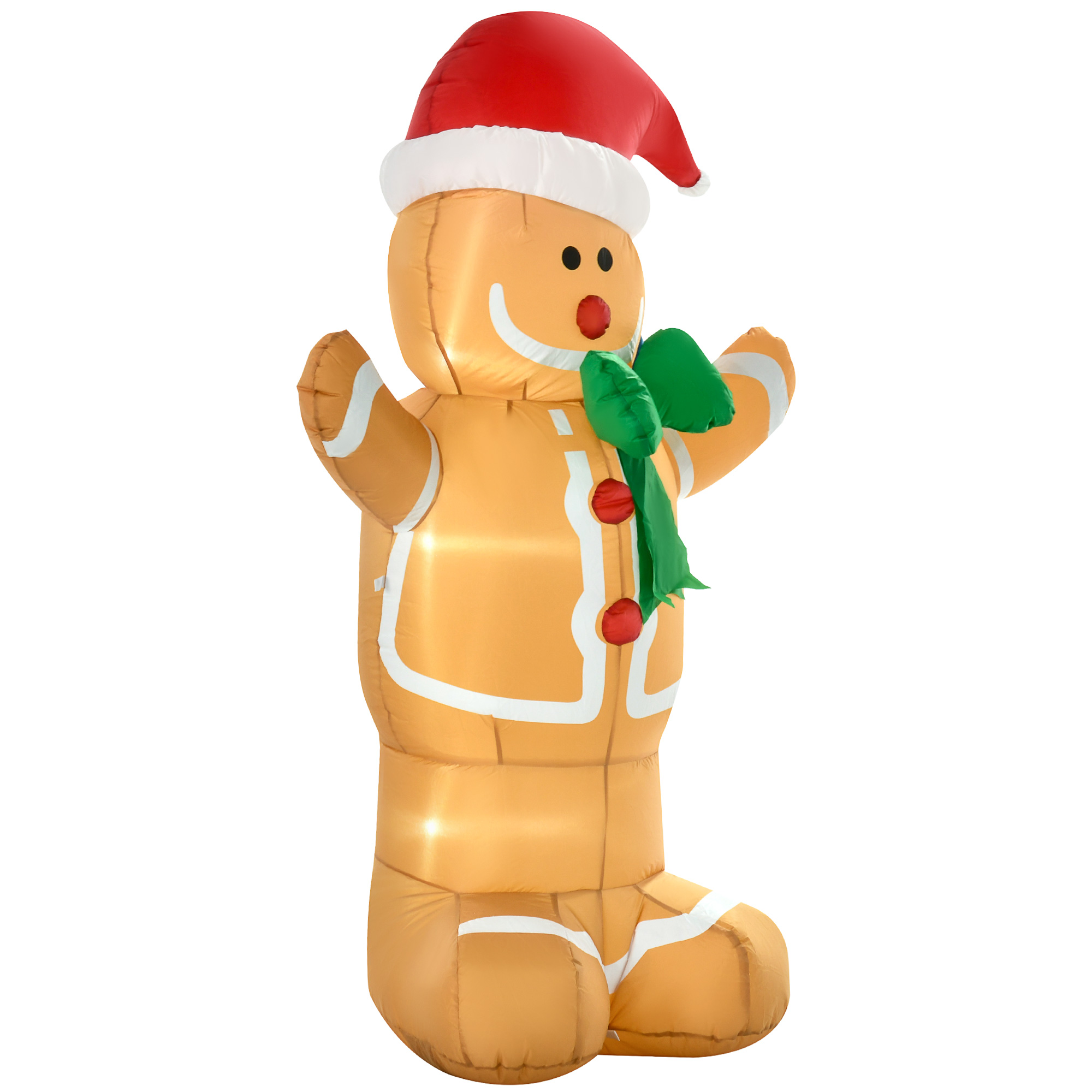 6 ft Gingerbread Man Inflatable with LED Lights, photo 4 of 5