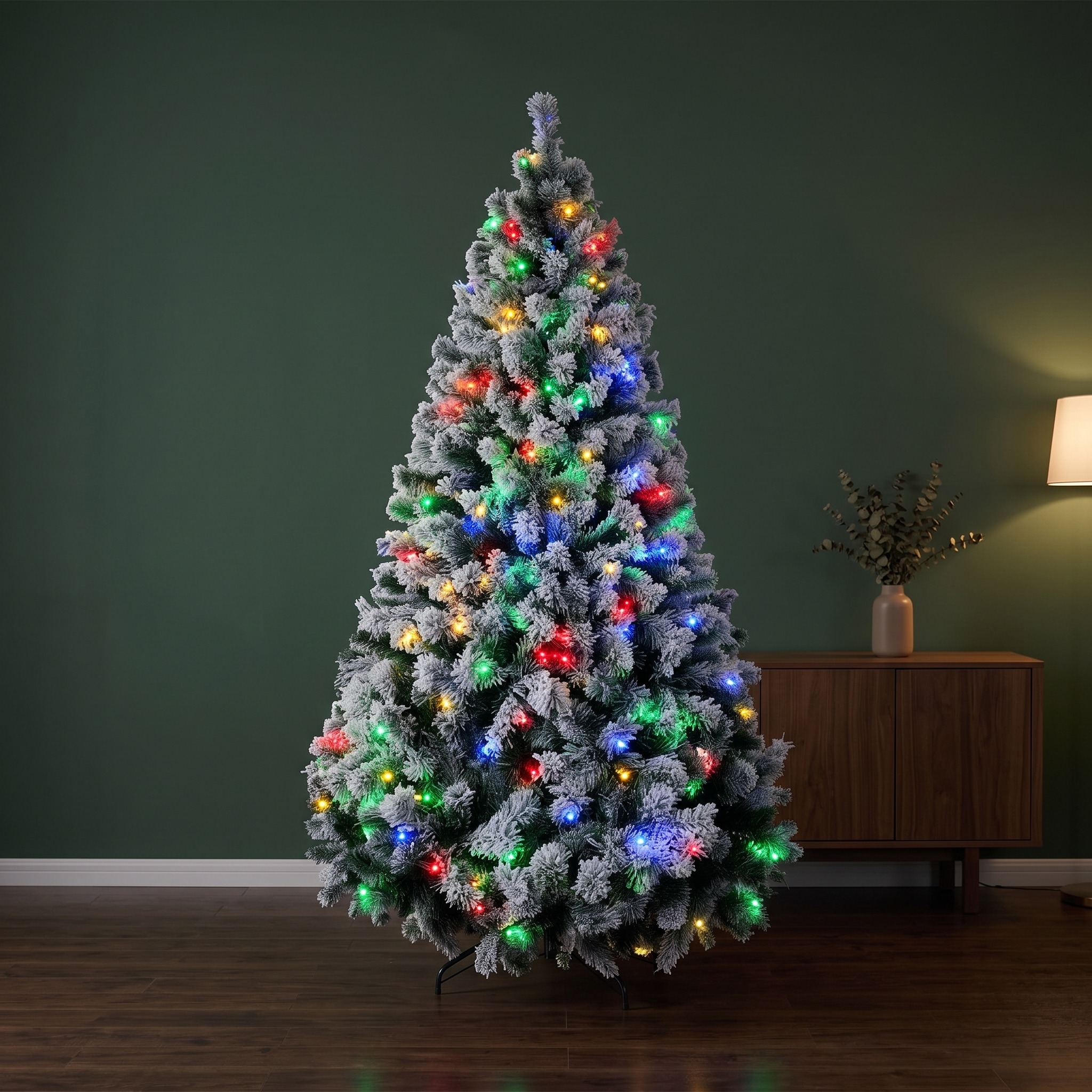 Christmas Tree with Frosted Branches and Dual-Color LEDs, photo 2 of 5