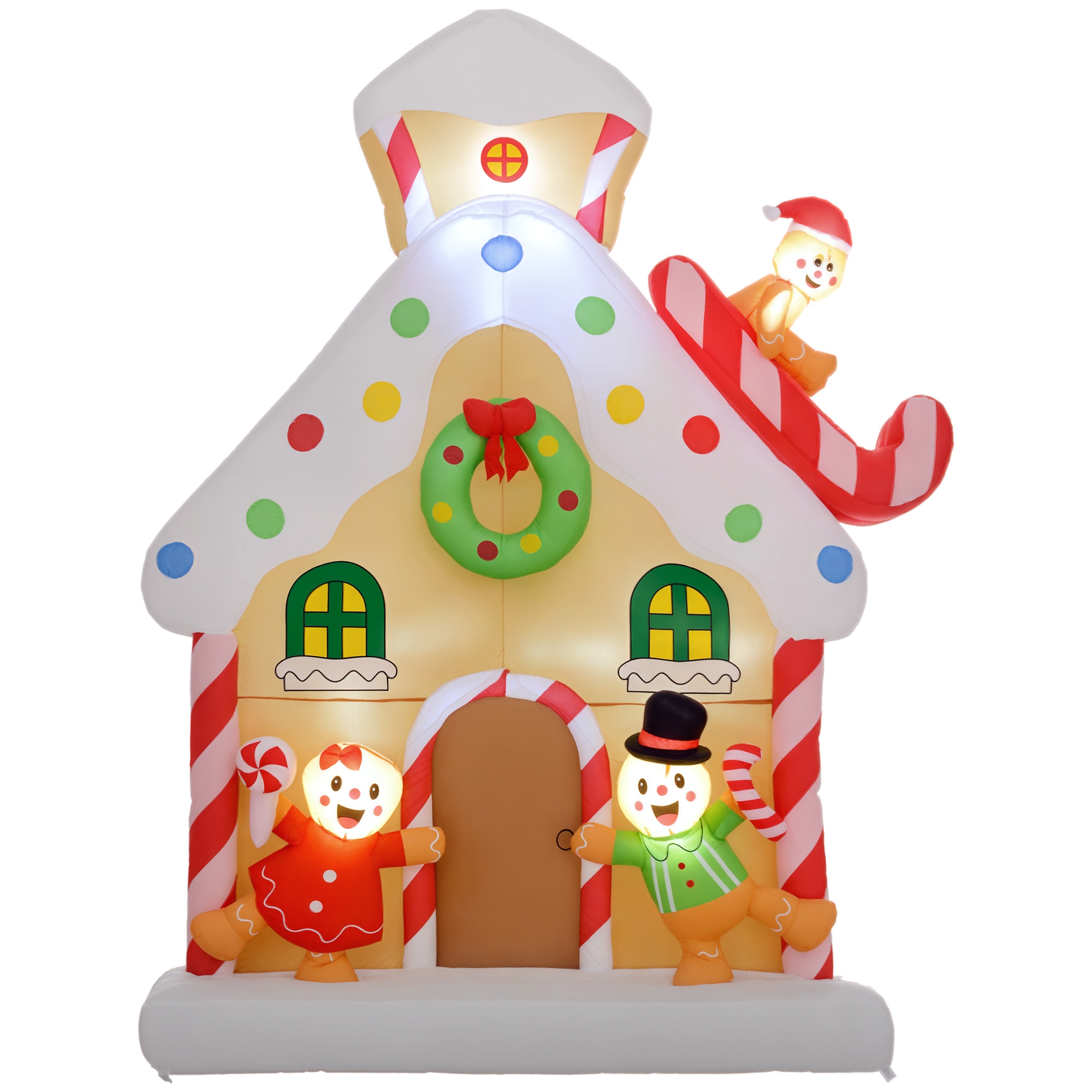 7 ft Gingerbread House Inflatable with LED Lights, photo 4 of 5