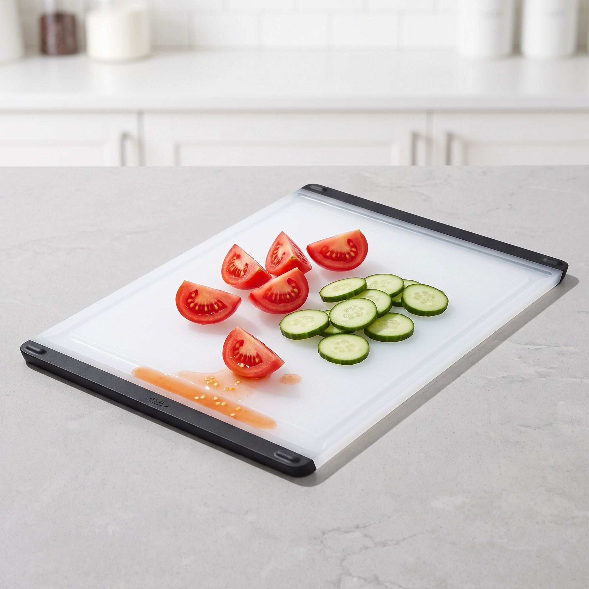 Reversible Cutting Board with Pour Corners, Translucent, photo 1 of 5