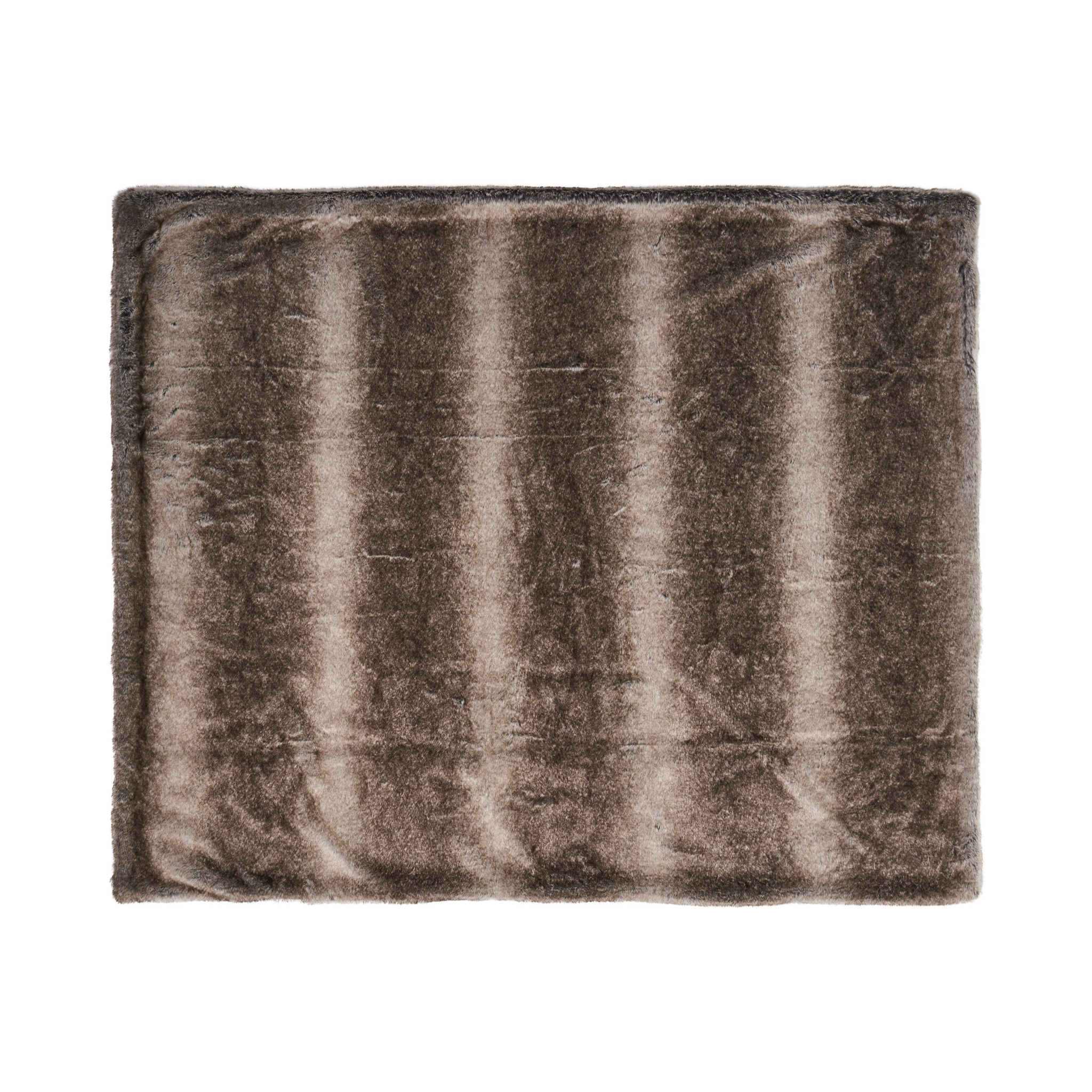 Faux Fur Throw Blanket, 50 x 60 in, Brown, photo 4 of 5