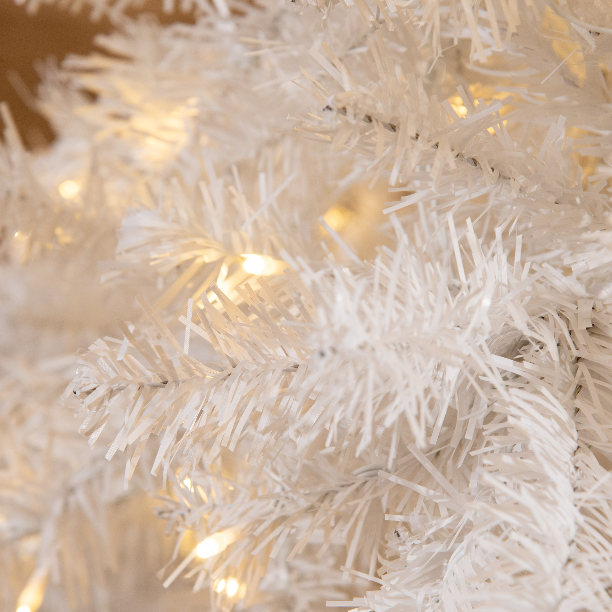 Christmas Tree with Warm White LED Lights — White, 6 ft, photo 10 of 10