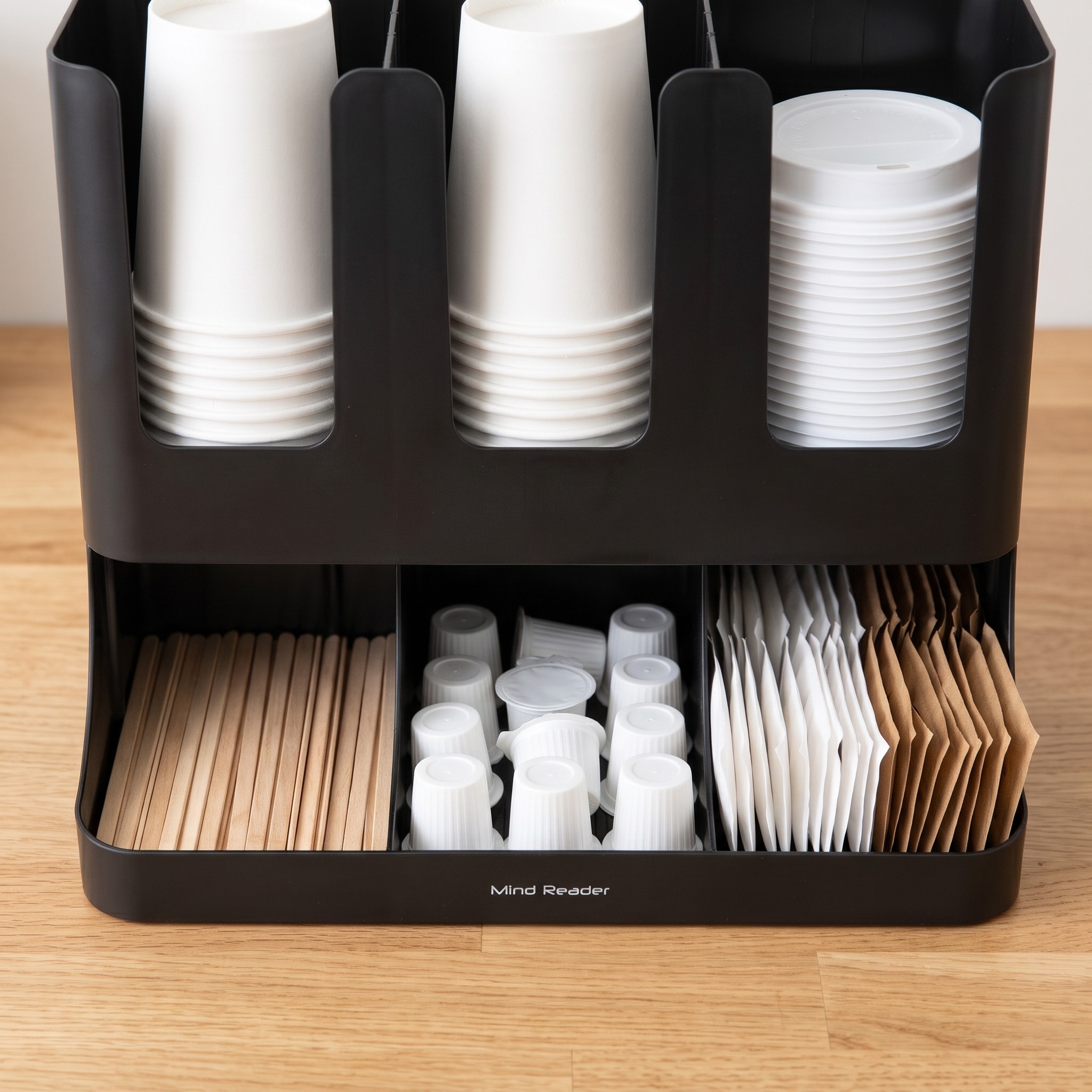 6-Compartment Cup and Condiment Organizer, Black, photo 5 of 5
