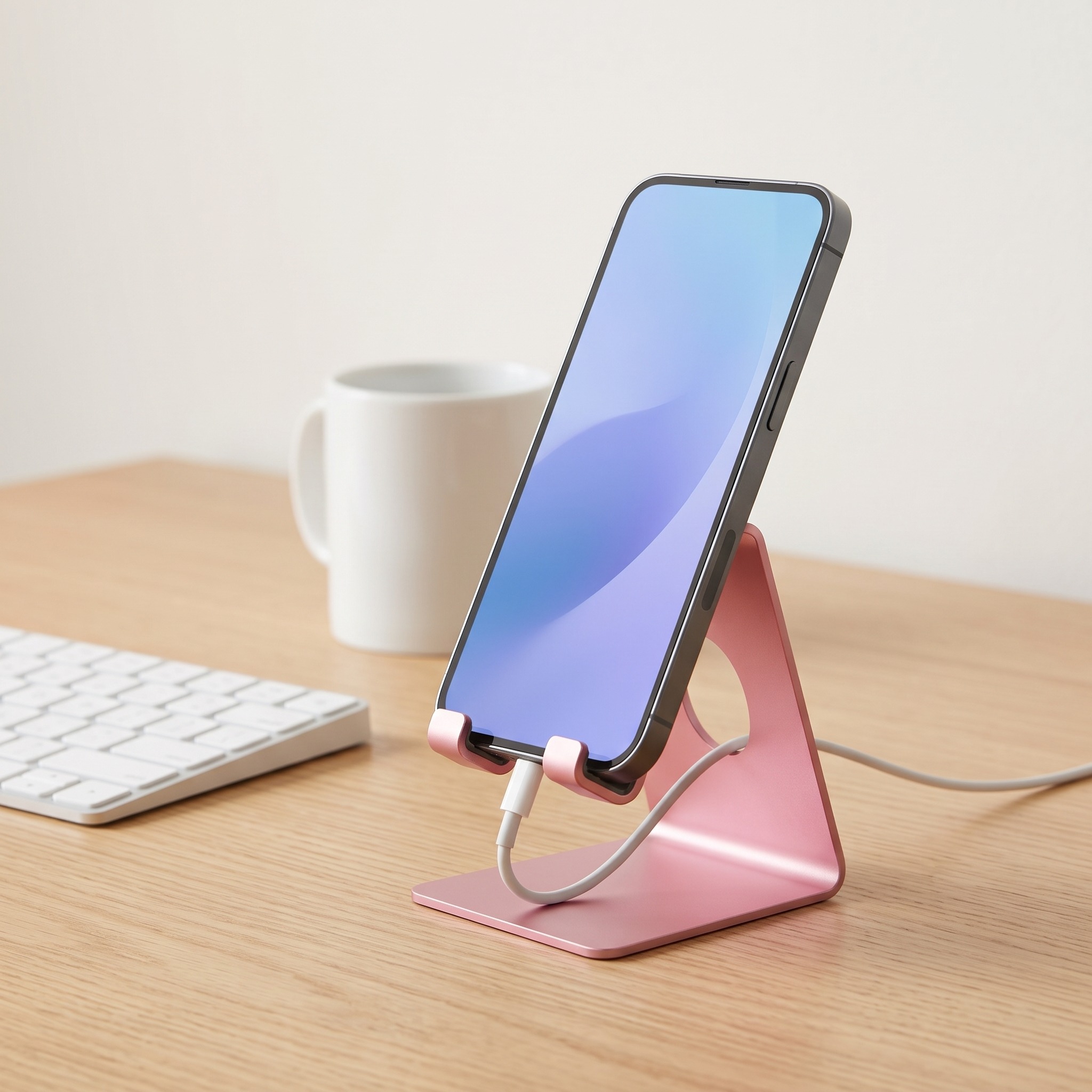 Desktop Phone Stand with Cable Opening — Pink, photo 8 of 9