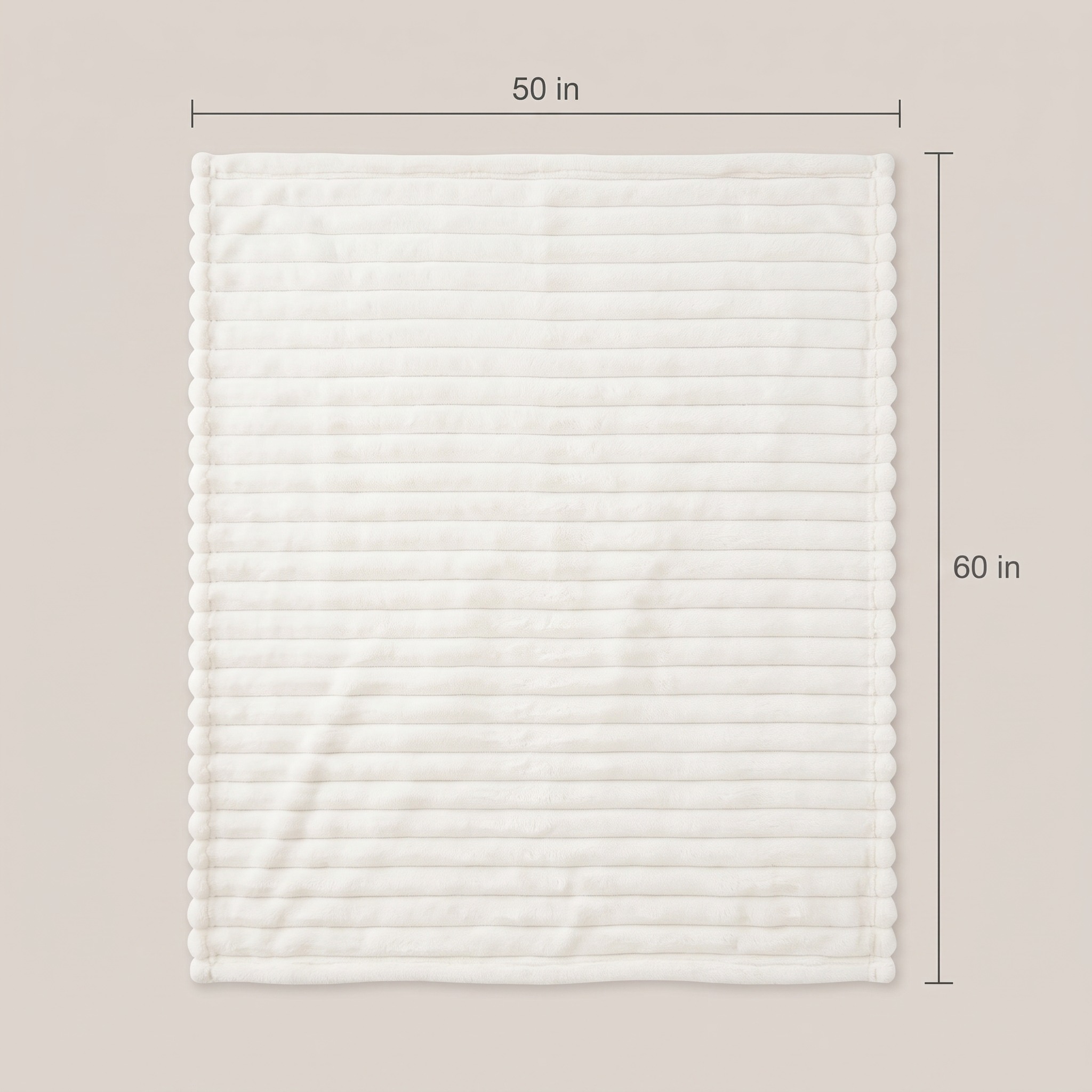 Throw Blanket with Ribbed Fleece Texture, photo 2 of 5
