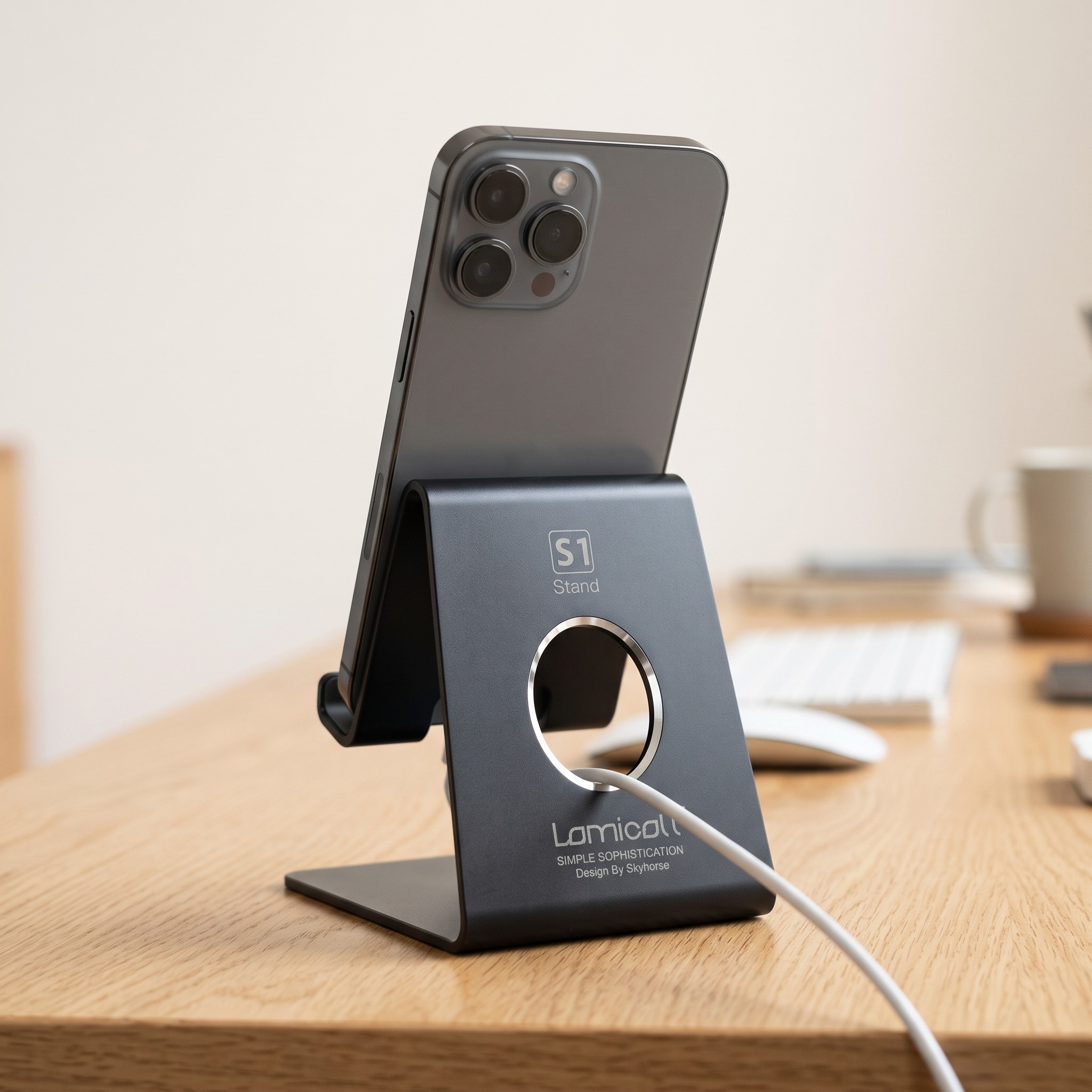 Desktop Phone Stand with Cable Opening, photo 3 of 9