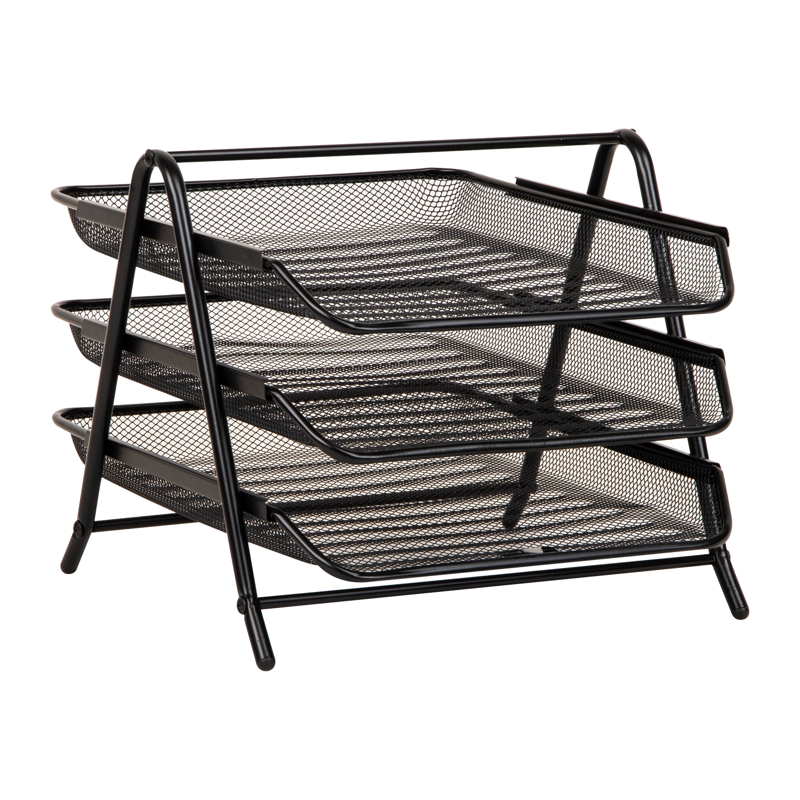 3-Tier Paper Tray with Carry Handle, Black, photo 3 of 5