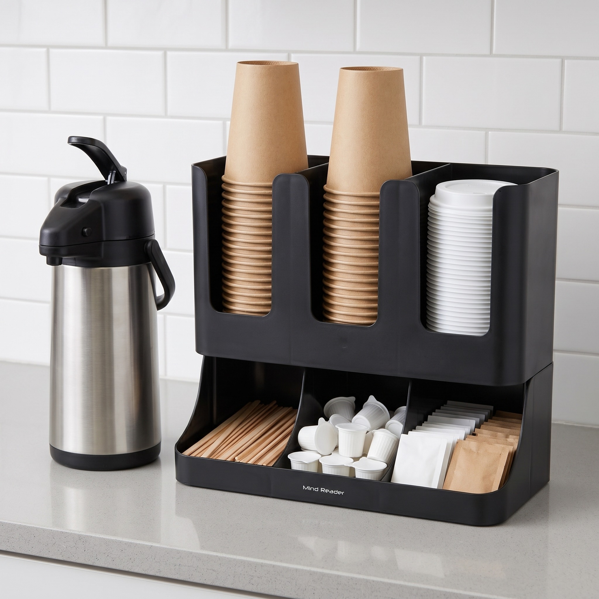 6-Compartment Cup and Condiment Organizer, Black, photo 4 of 5