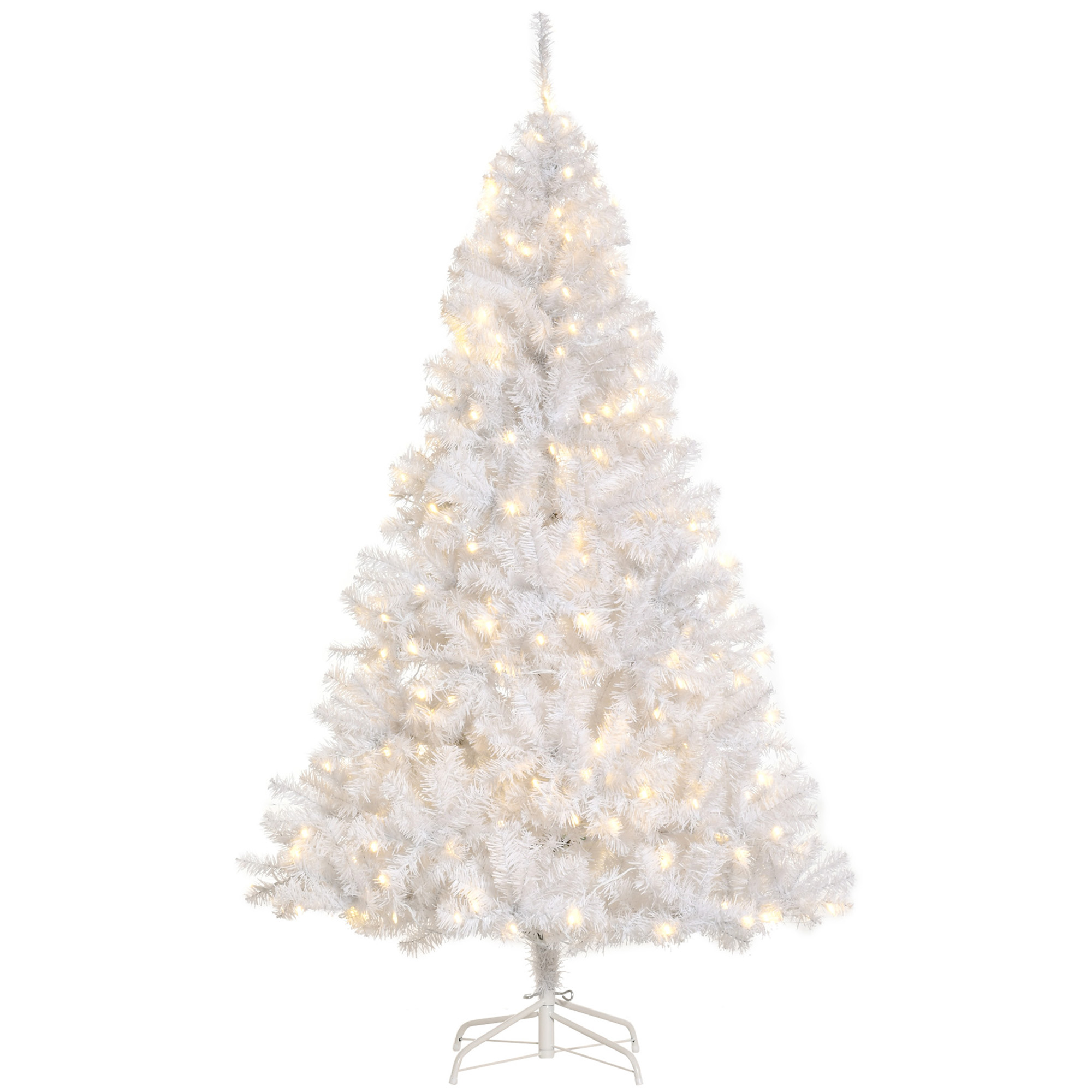 Christmas Tree with Warm White LED Lights — White, 6 ft, photo 9 of 10