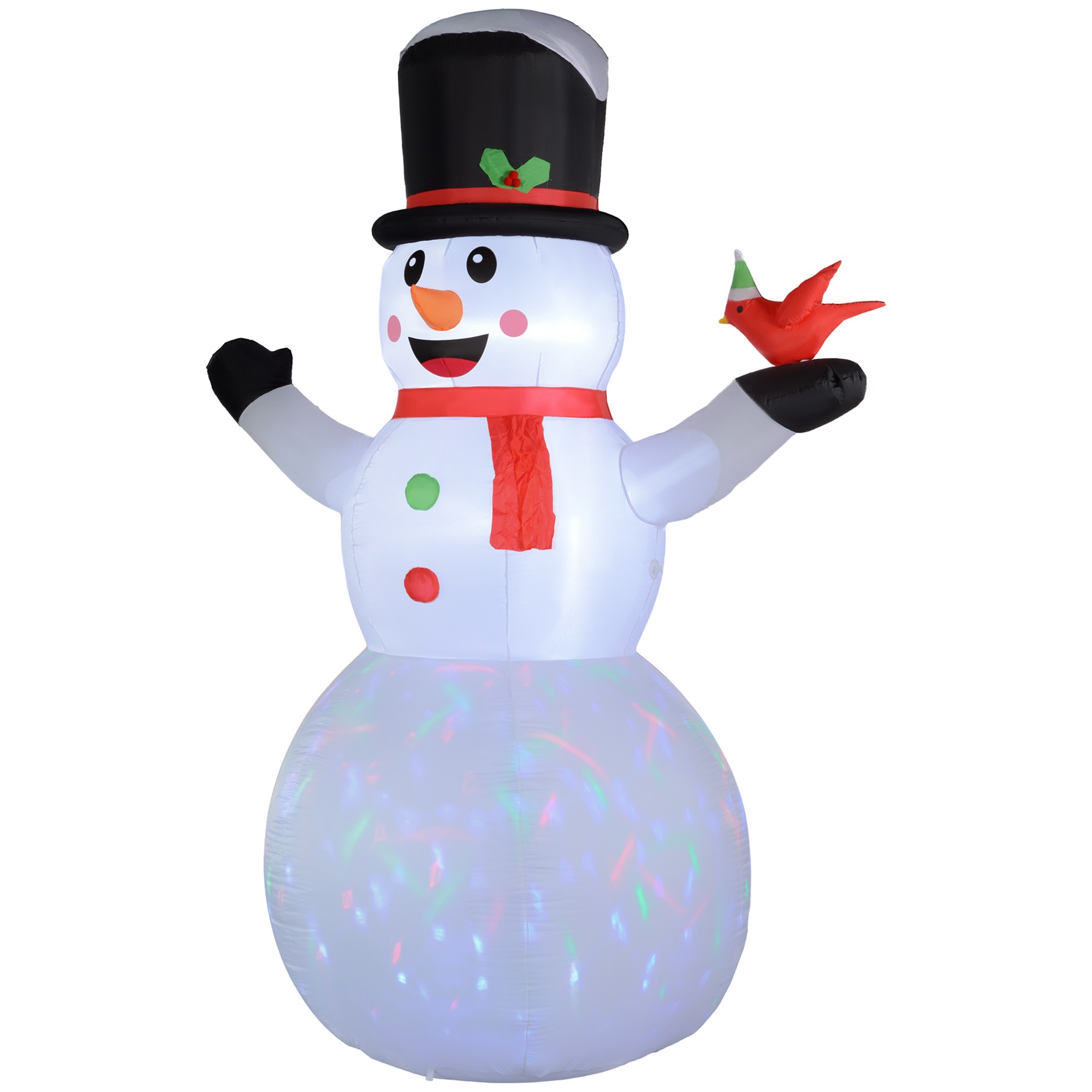 12 ft Snowman Inflatable with Rotating LED Lights, White, photo 5 of 5