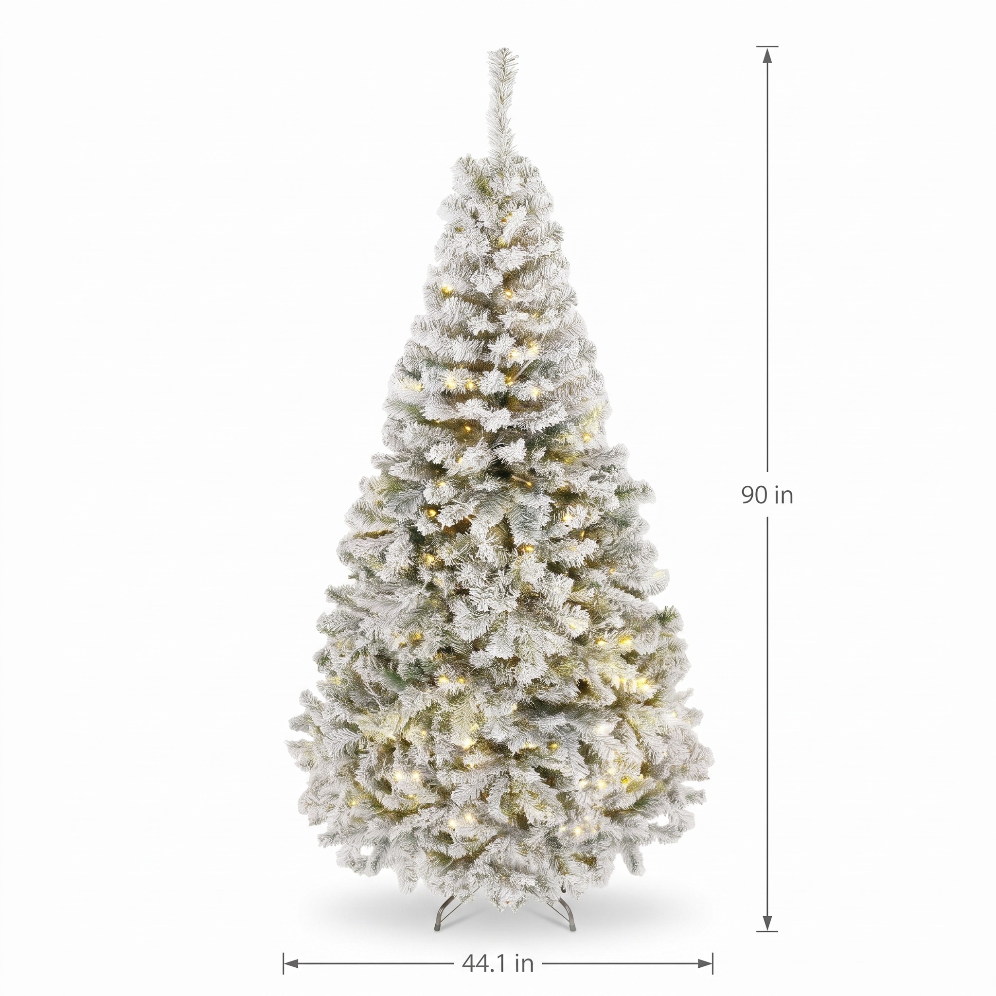 Christmas Tree with Flocked Branches and Warm LEDs, photo 2 of 9