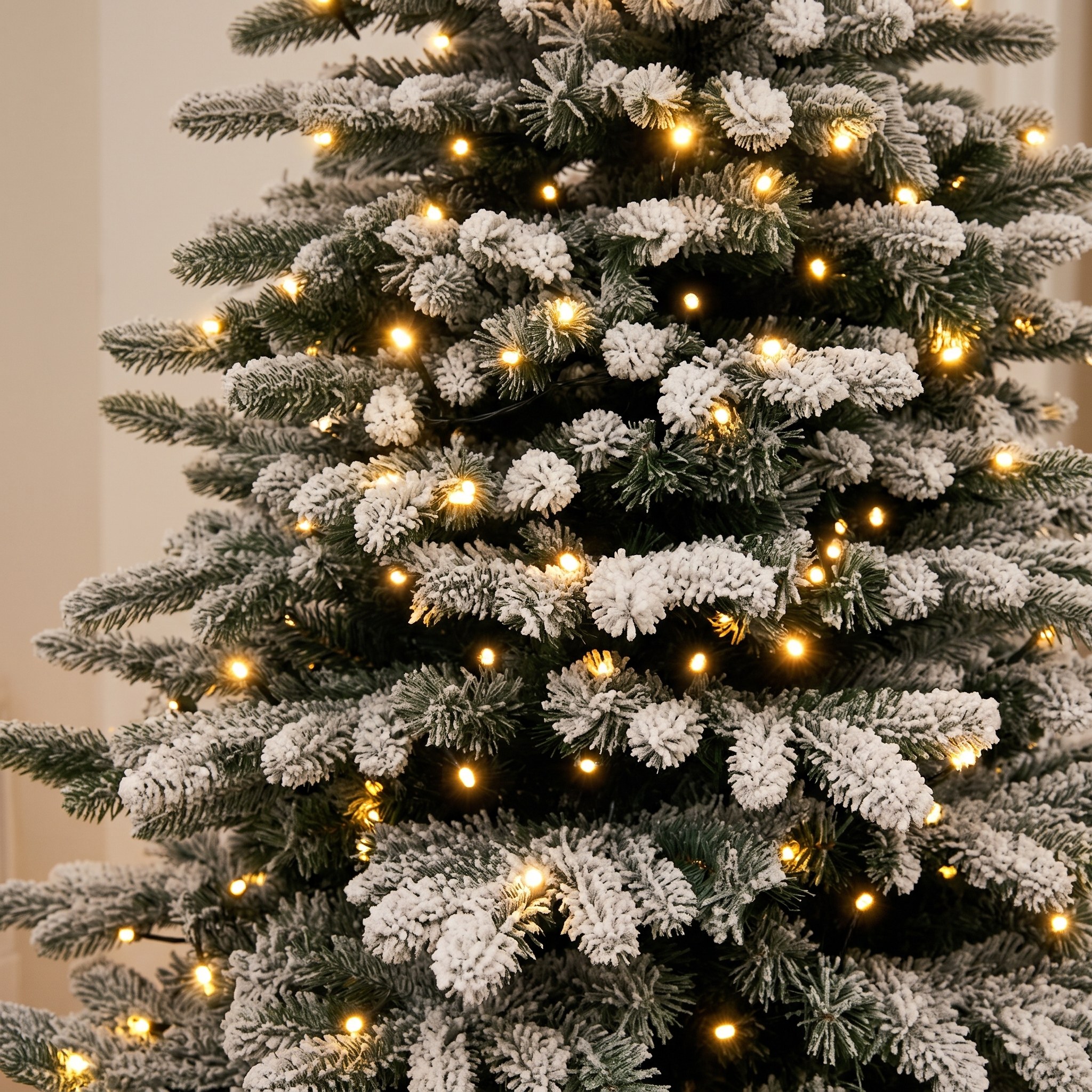 7.5 ft Christmas Tree with Dual-Color LEDs, Flocked, Green, photo 4 of 5