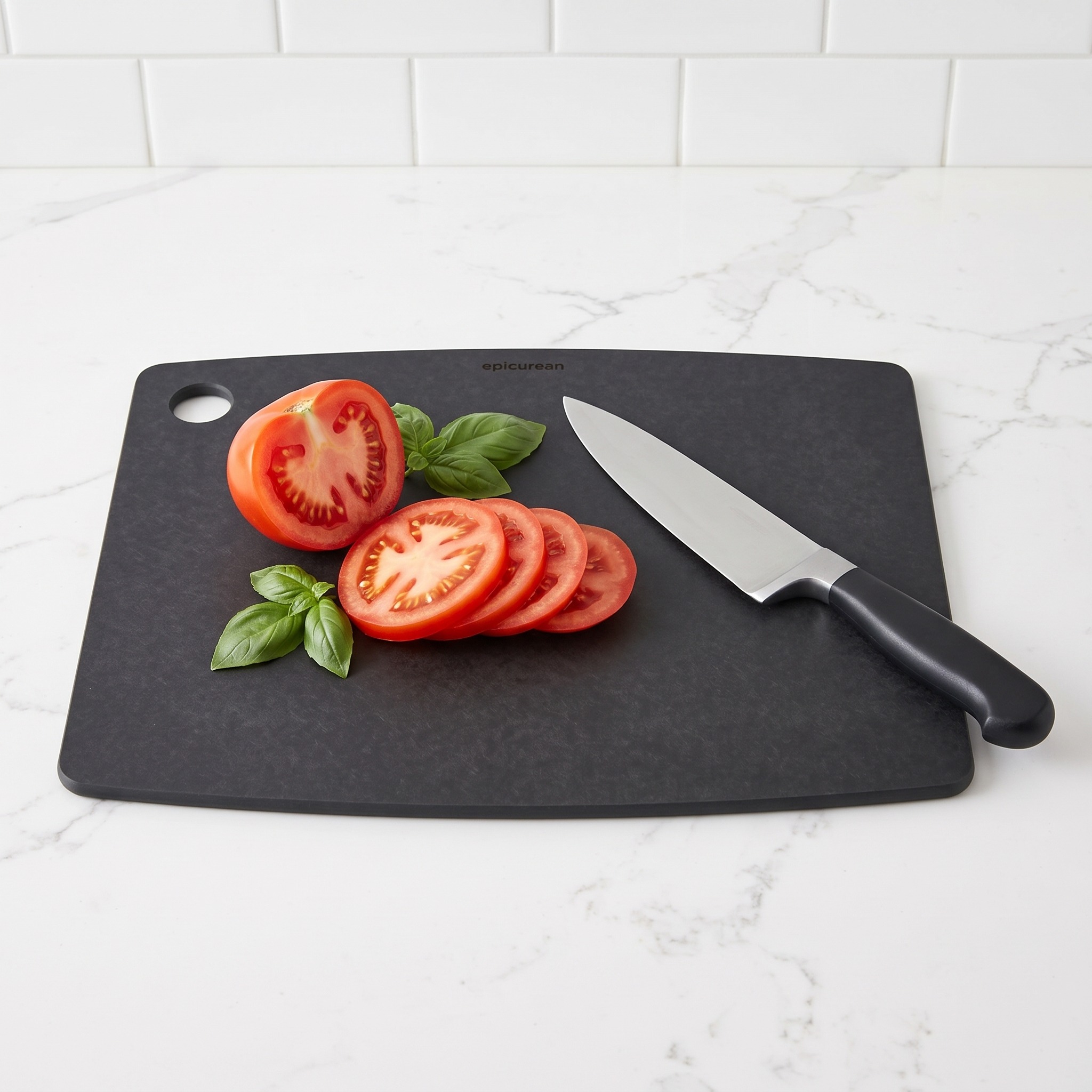Cutting Board with Hanging Hole and Slim Profile — Slate, 11.5 x 9 in, photo 9 of 15