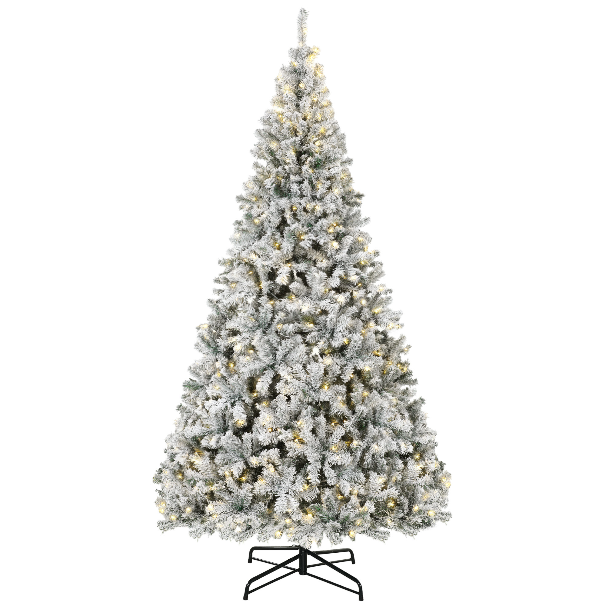 Christmas Tree with Flocked Branches and Warm LEDs — 9 ft, photo 9 of 9