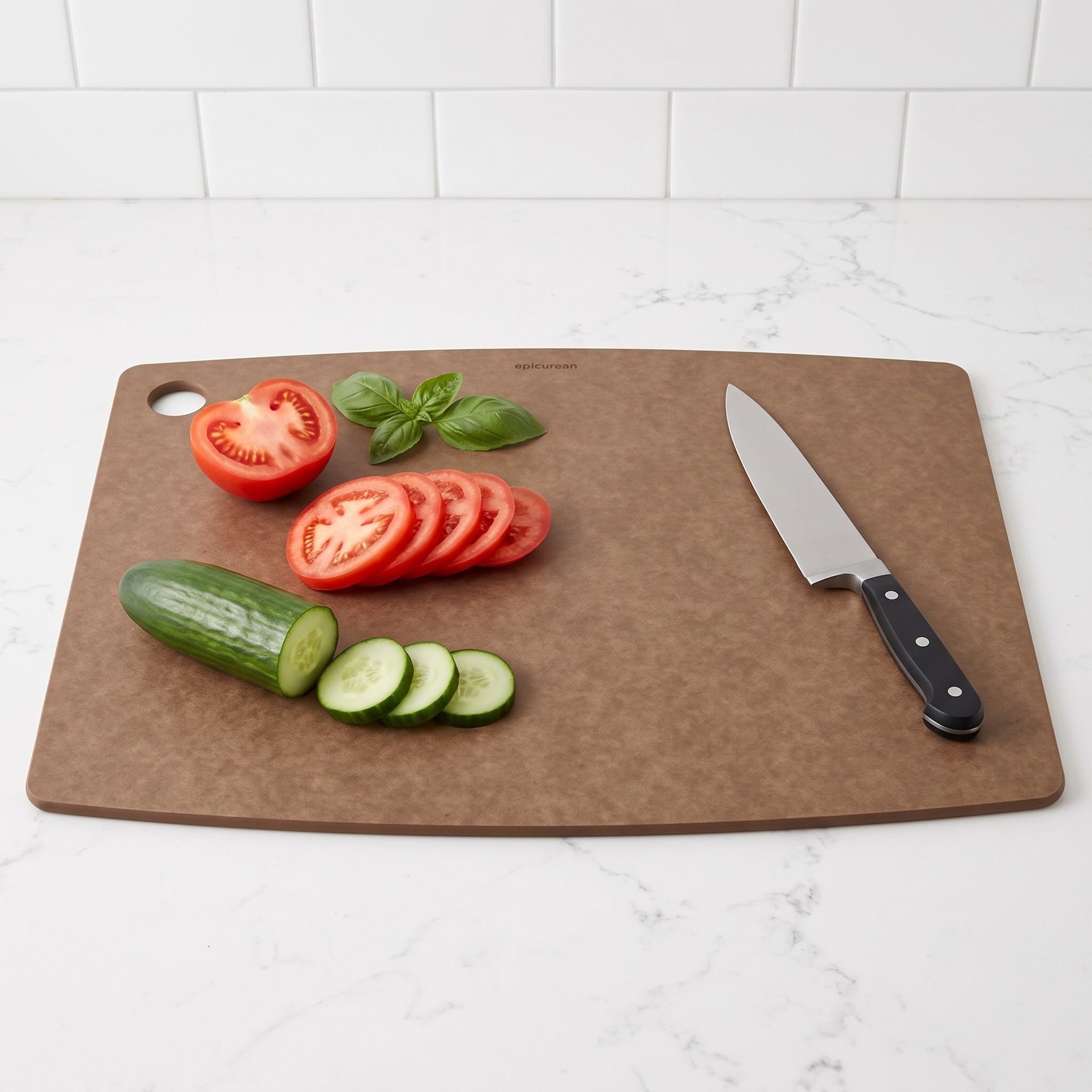 Cutting Board with Hanging Hole and Slim Profile — Nutmeg, 17.5 x 13 in, photo 14 of 15