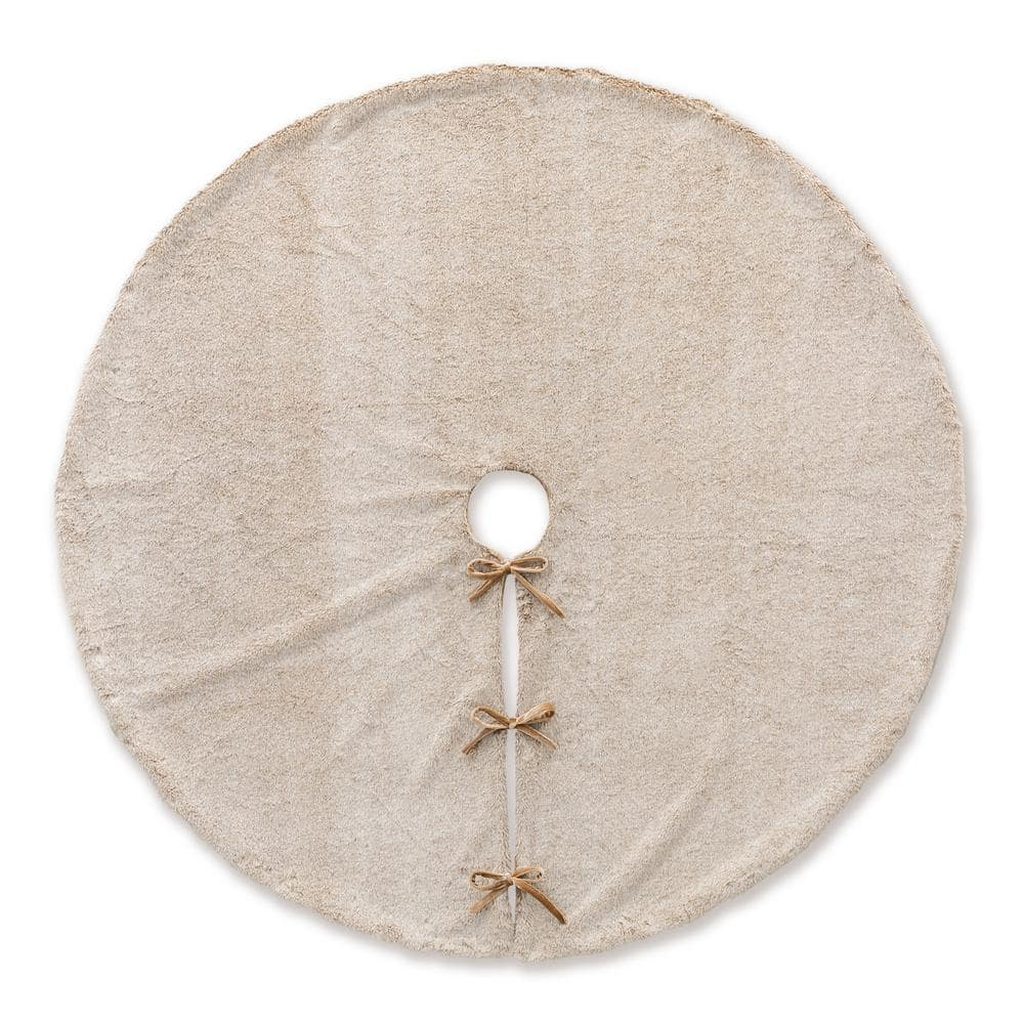 Christmas Tree Skirt with Reversible Faux Fur — Milk Coffee Brown, 48 in, photo 6 of 10