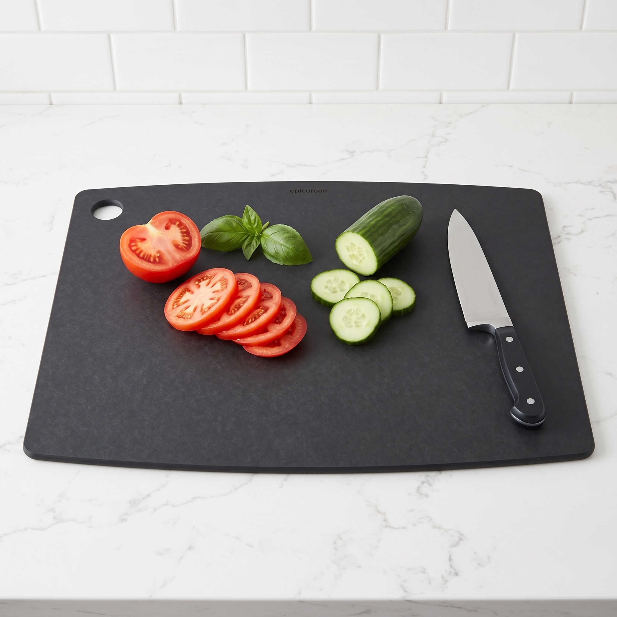 Cutting Board with Hanging Hole and Slim Profile — Slate, 17.5 x 13 in, photo 13 of 15