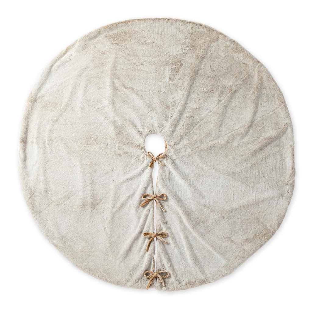 Christmas Tree Skirt with Reversible Faux Fur — Milk Coffee Brown, 60 in, photo 10 of 10