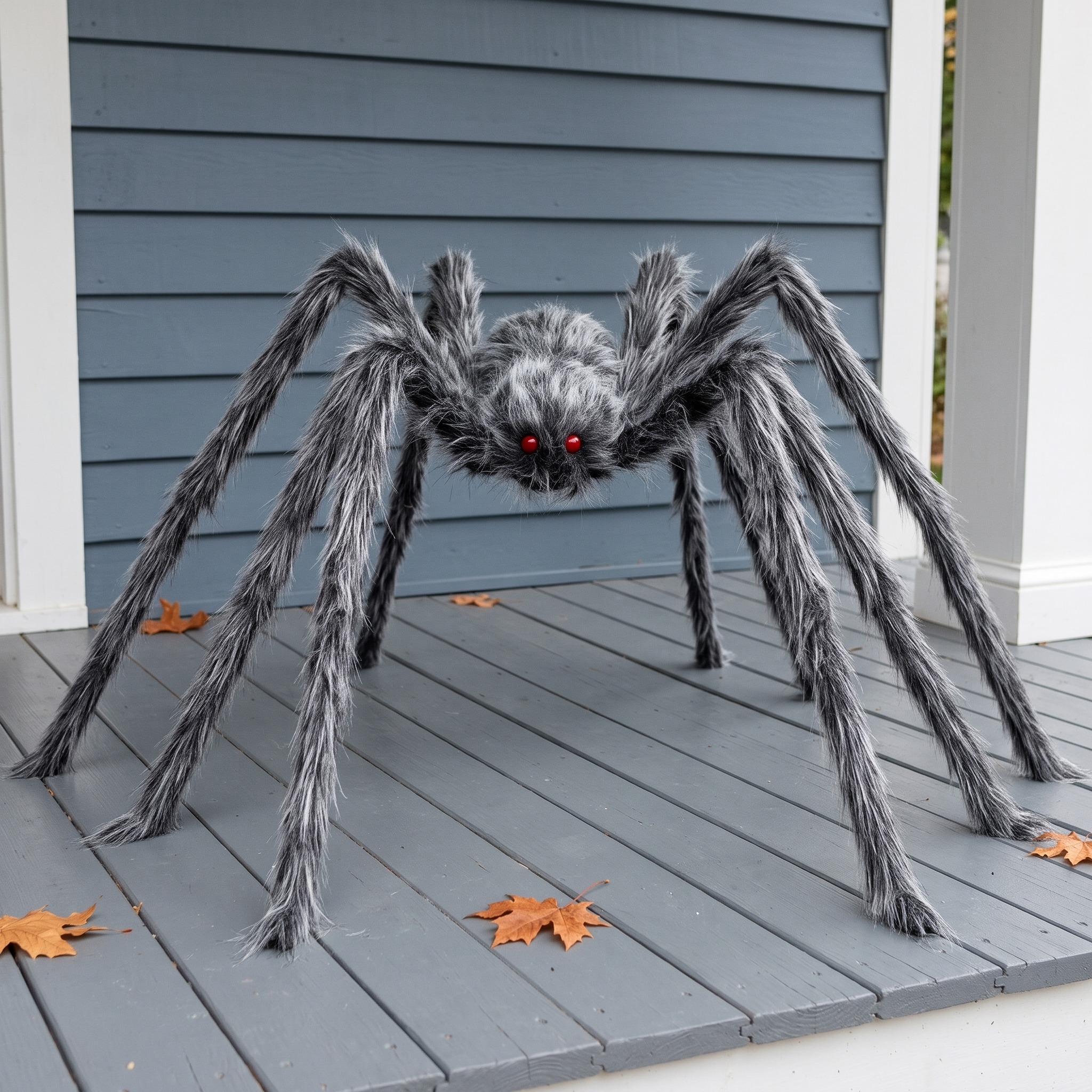 Hairy Halloween Spider with Bendable Legs — Gray, photo 7 of 8