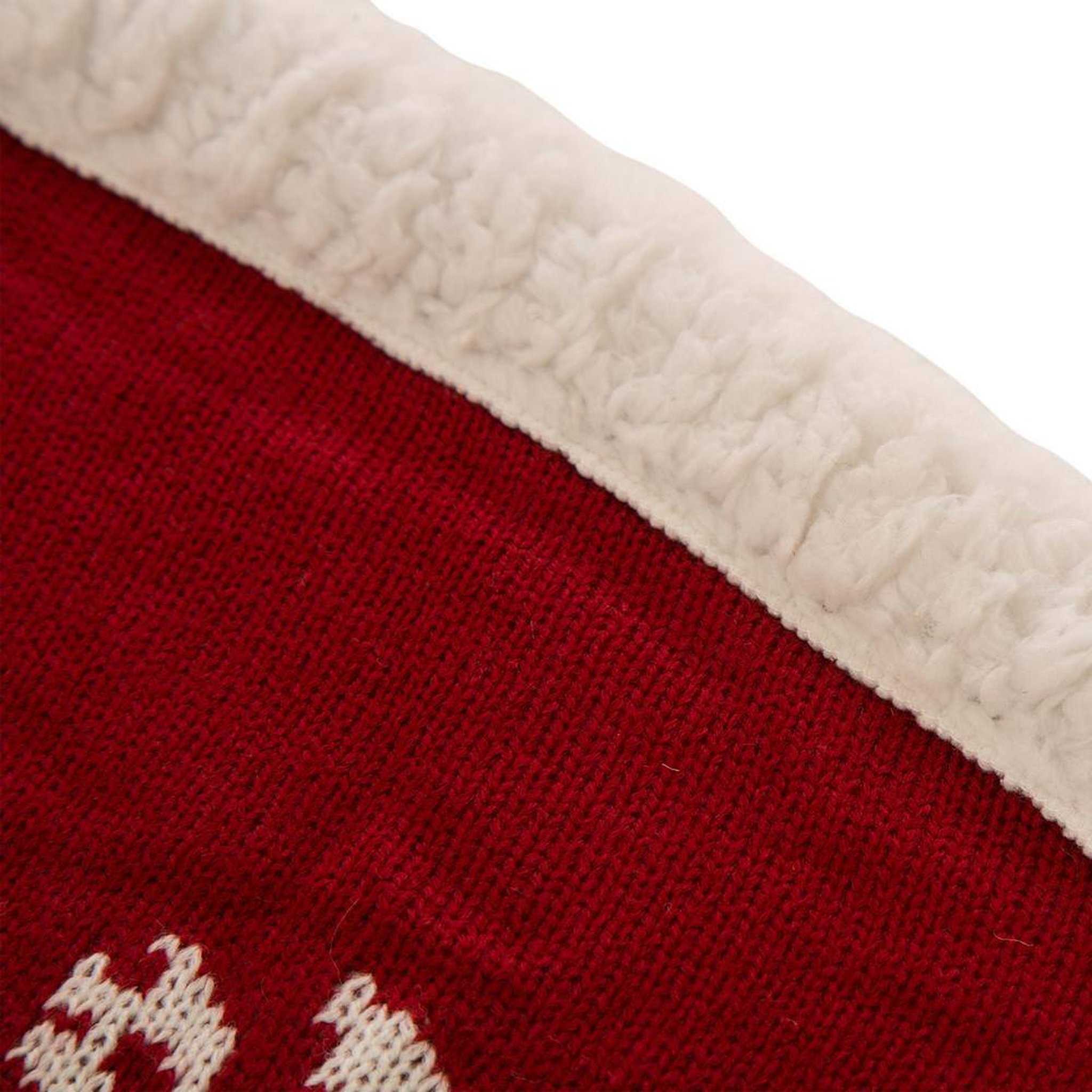 48 in Tree Skirt with Knitted Snowflakes, Red and Cream, photo 5 of 5