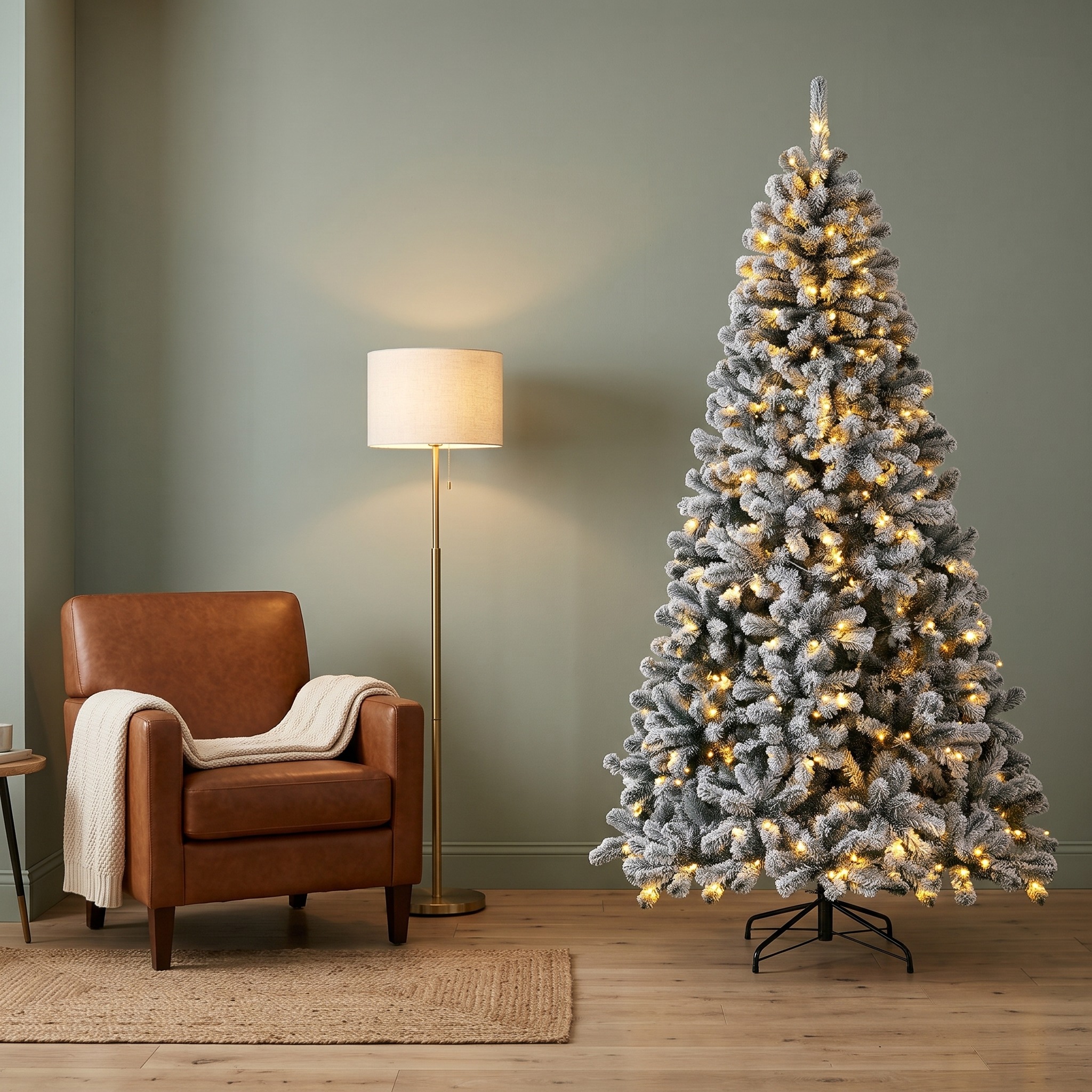 Christmas Tree with Flocked Curved Branches and LEDs — 6 ft, photo 6 of 6