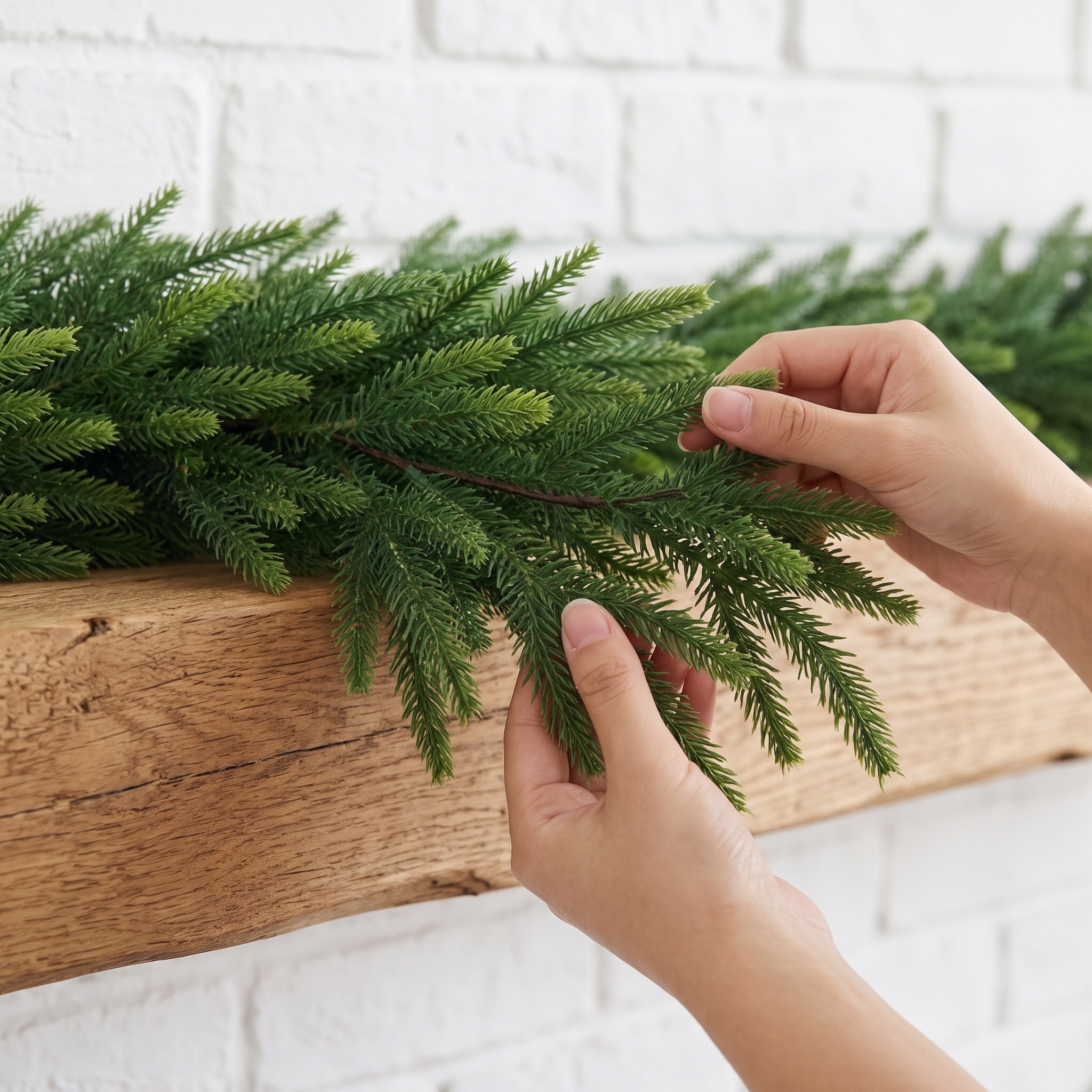 6 ft Norfolk Pine Garlands, Set of 2, Green, photo 5 of 5